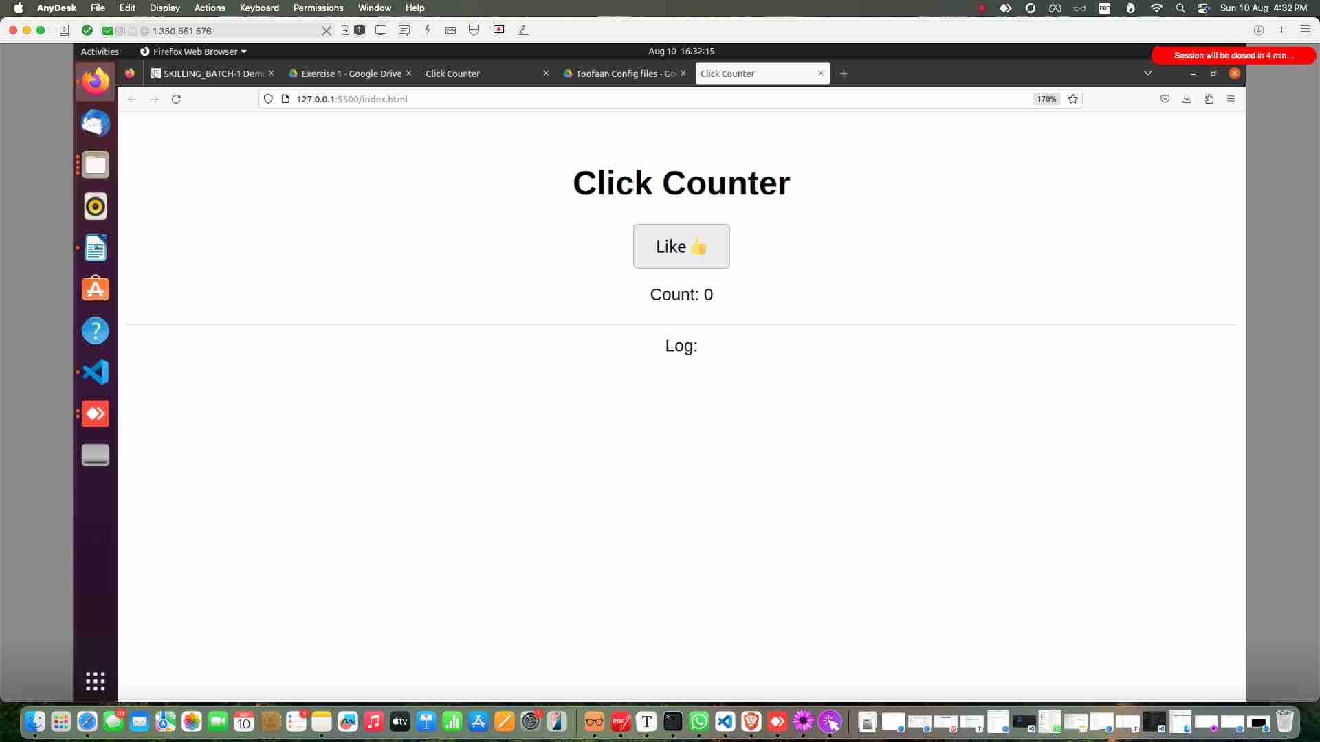 See the output in the browser.
"http://127.0.0.1:5500/index.html" 
