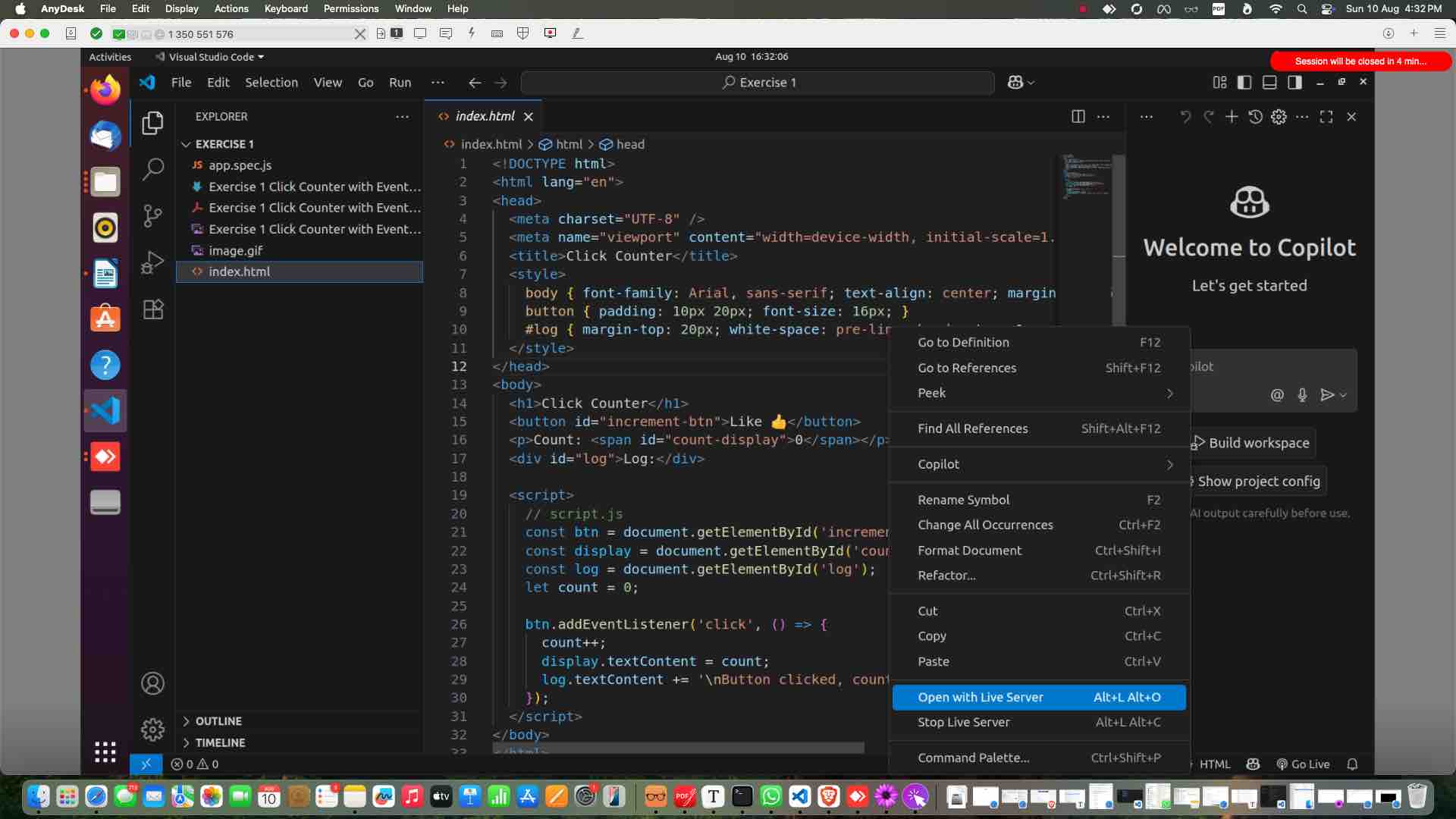 Run with live server.