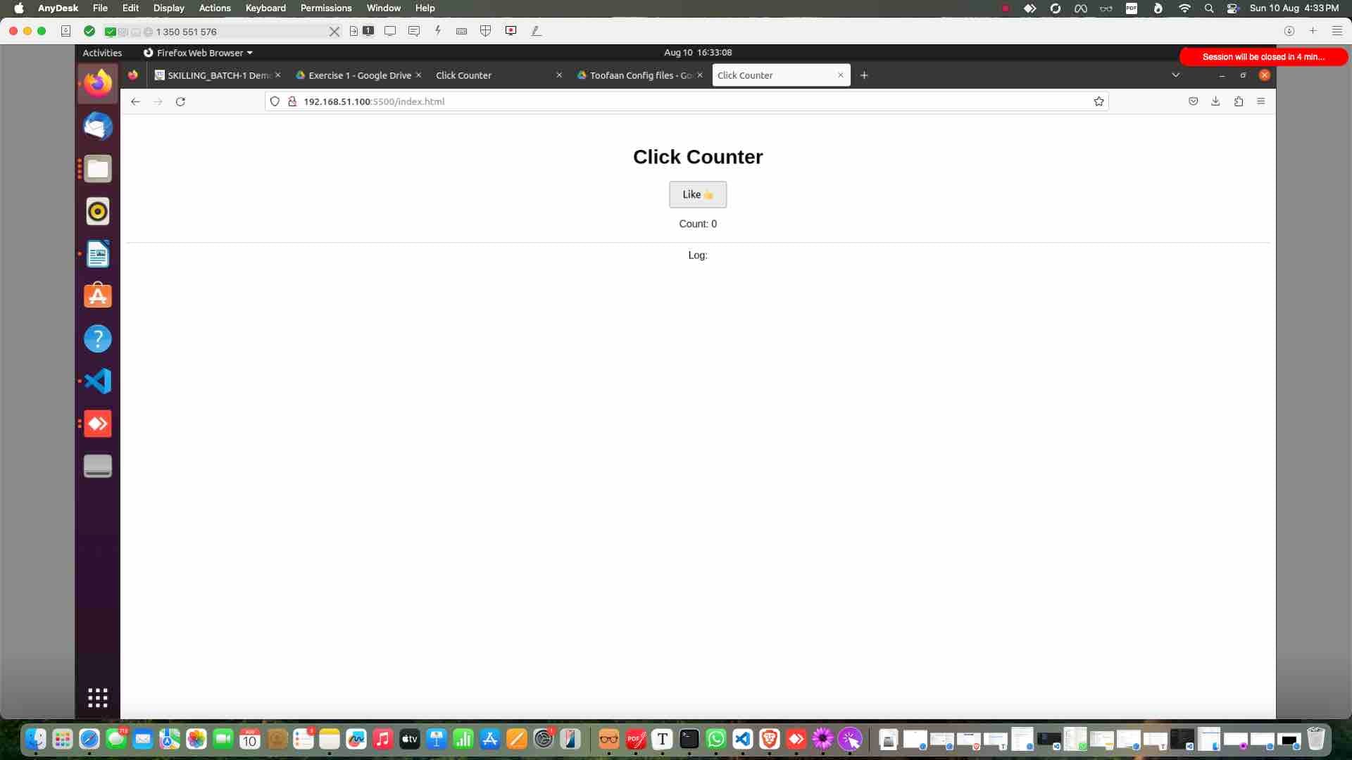 Still you should see app running