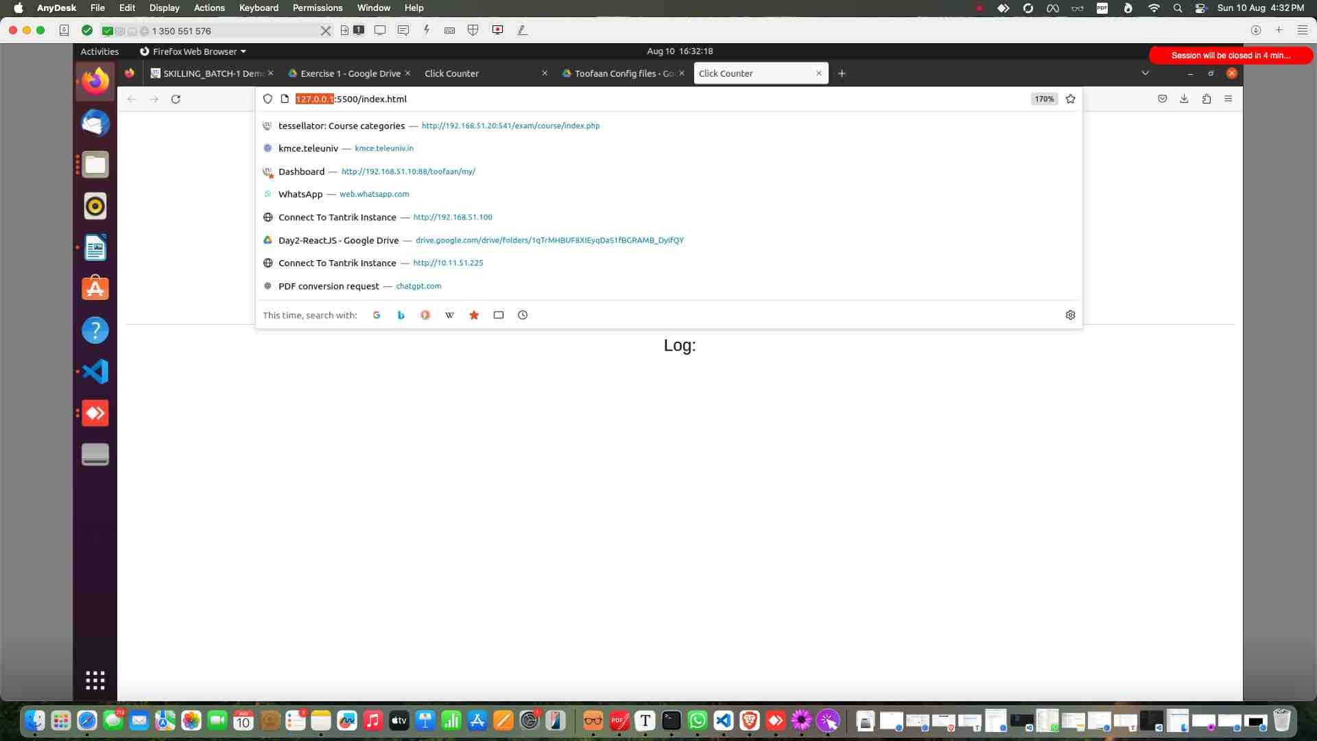 Replace this with the system IP address
For Win
Open CMD > ipconfig > IPv4 address

For Linux/Mac
Open Terminal > ifconfig > IPv4 address