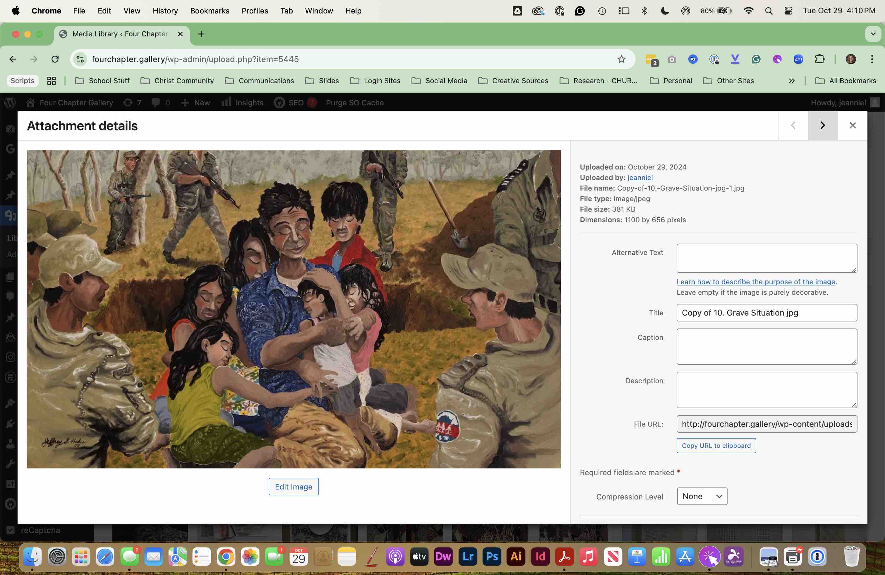 Image file size should be <500K and the DIMENSIONS should be <1100 px