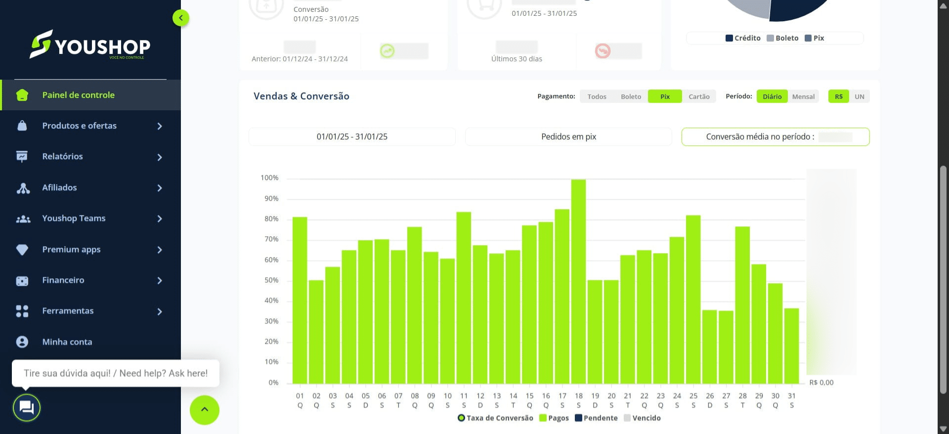 Visualização de Pagamento "Pix".
&nbsp;

