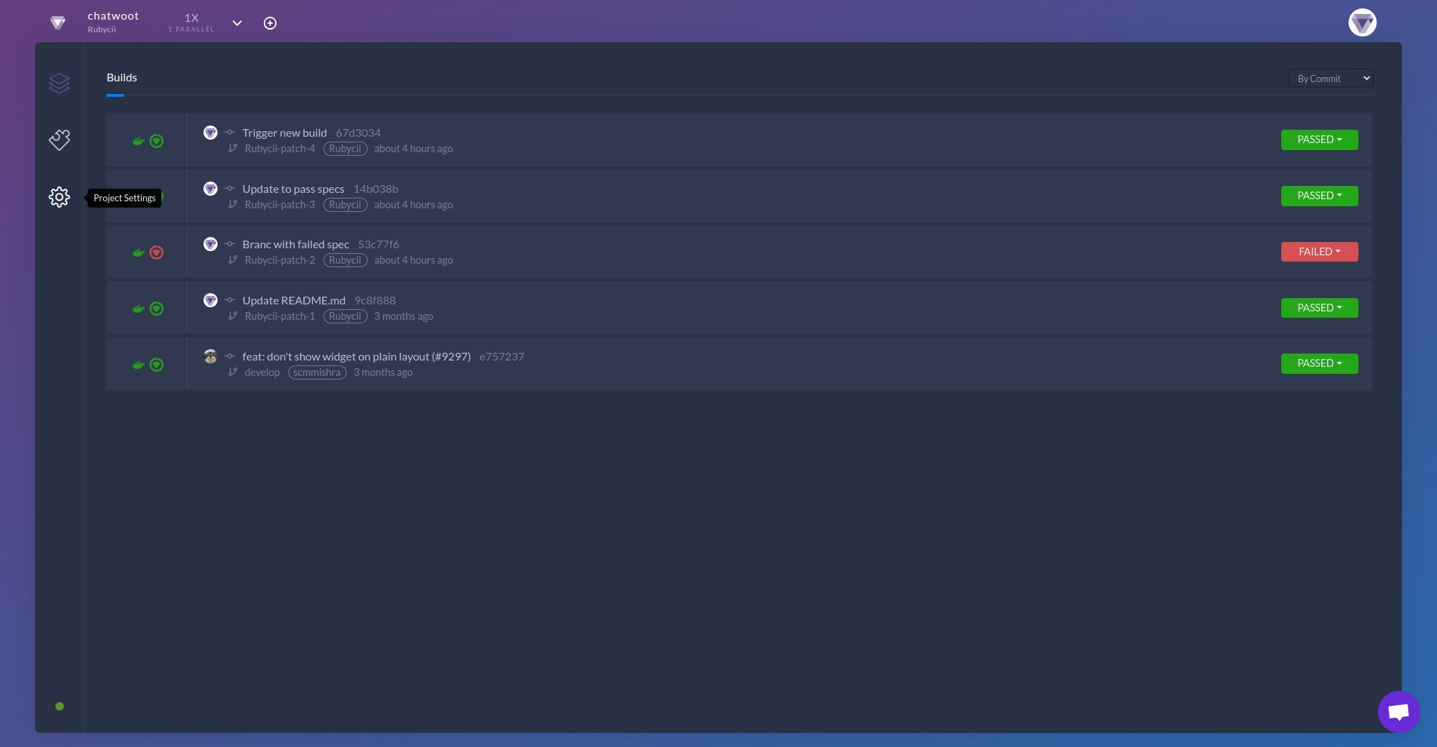Go to **Project Settings** page