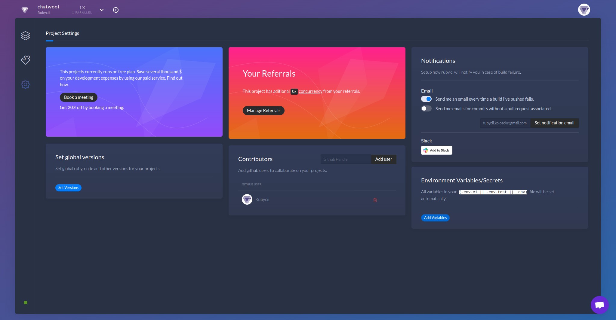 Click on "Add Variables"