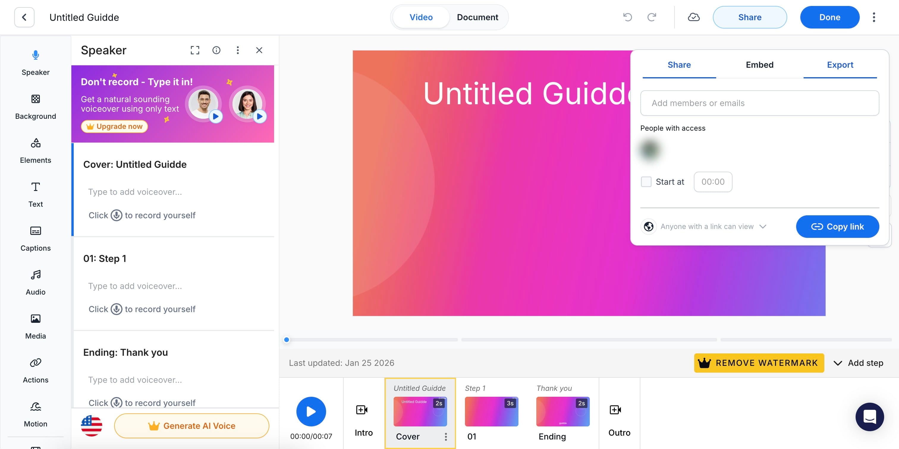 Click on "**Export**"