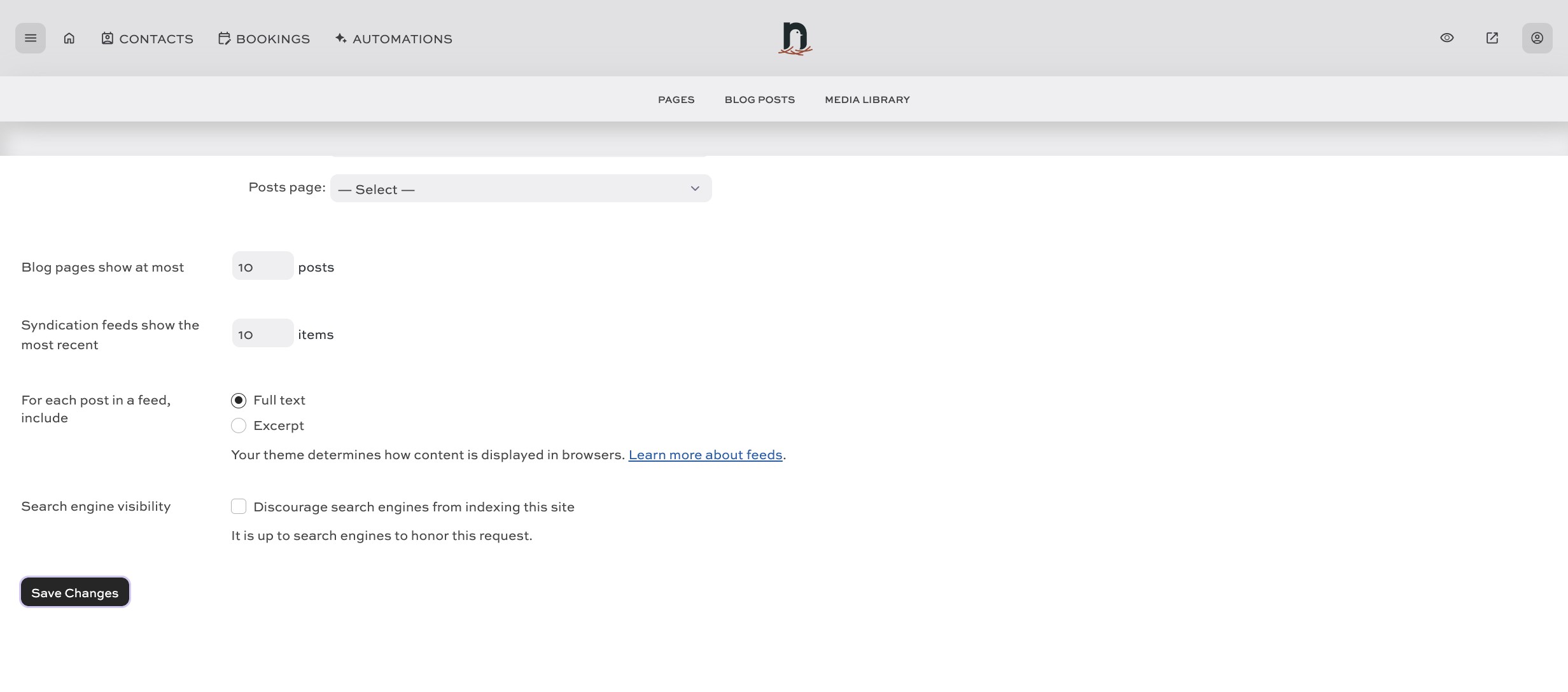 Click 'Save Changes'