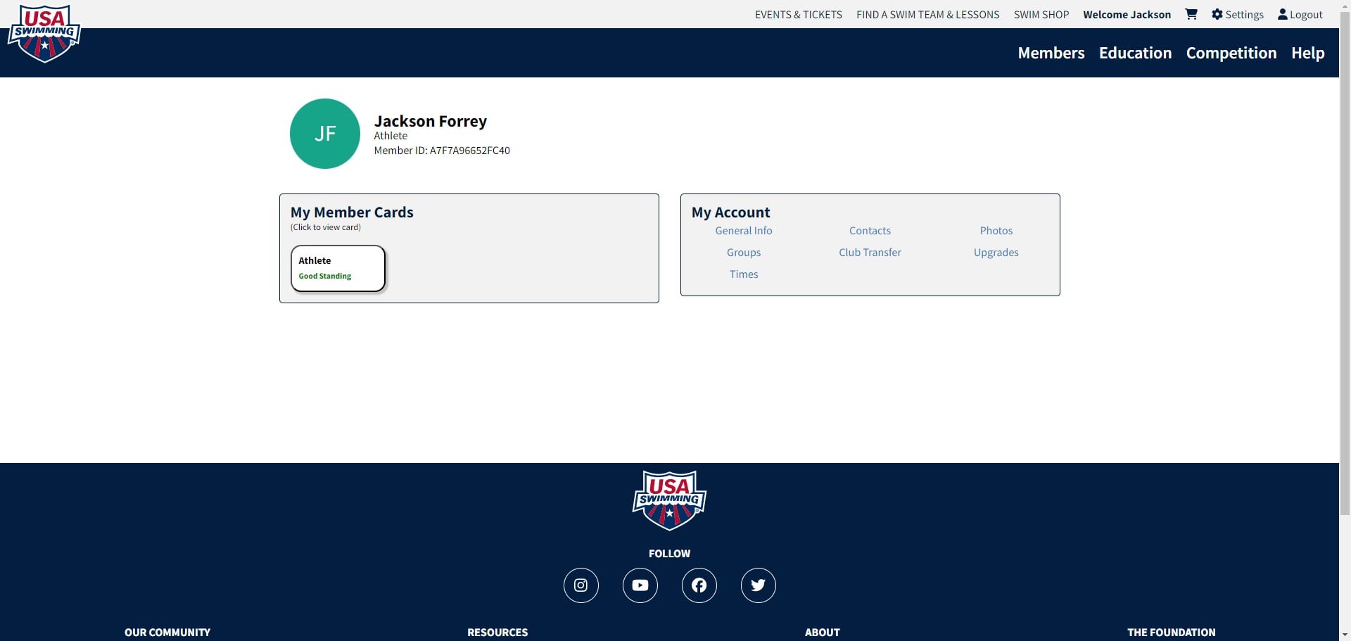 Click on "Education"