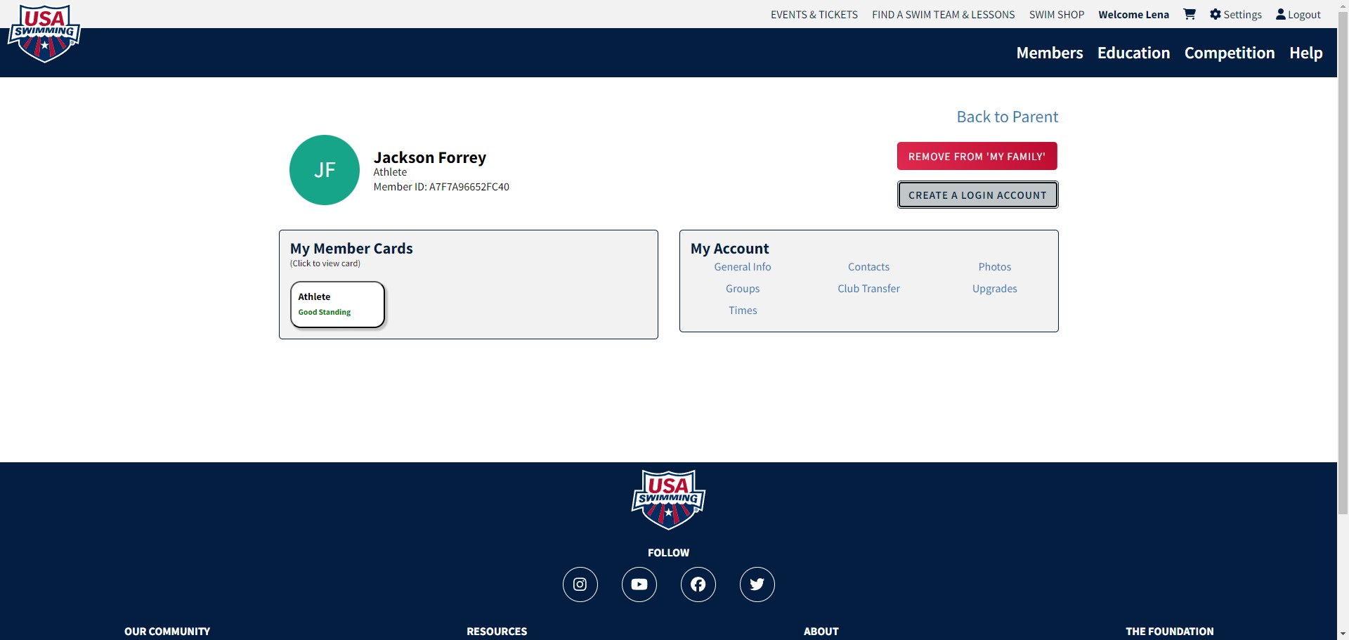 Click on "Create A Login Account"