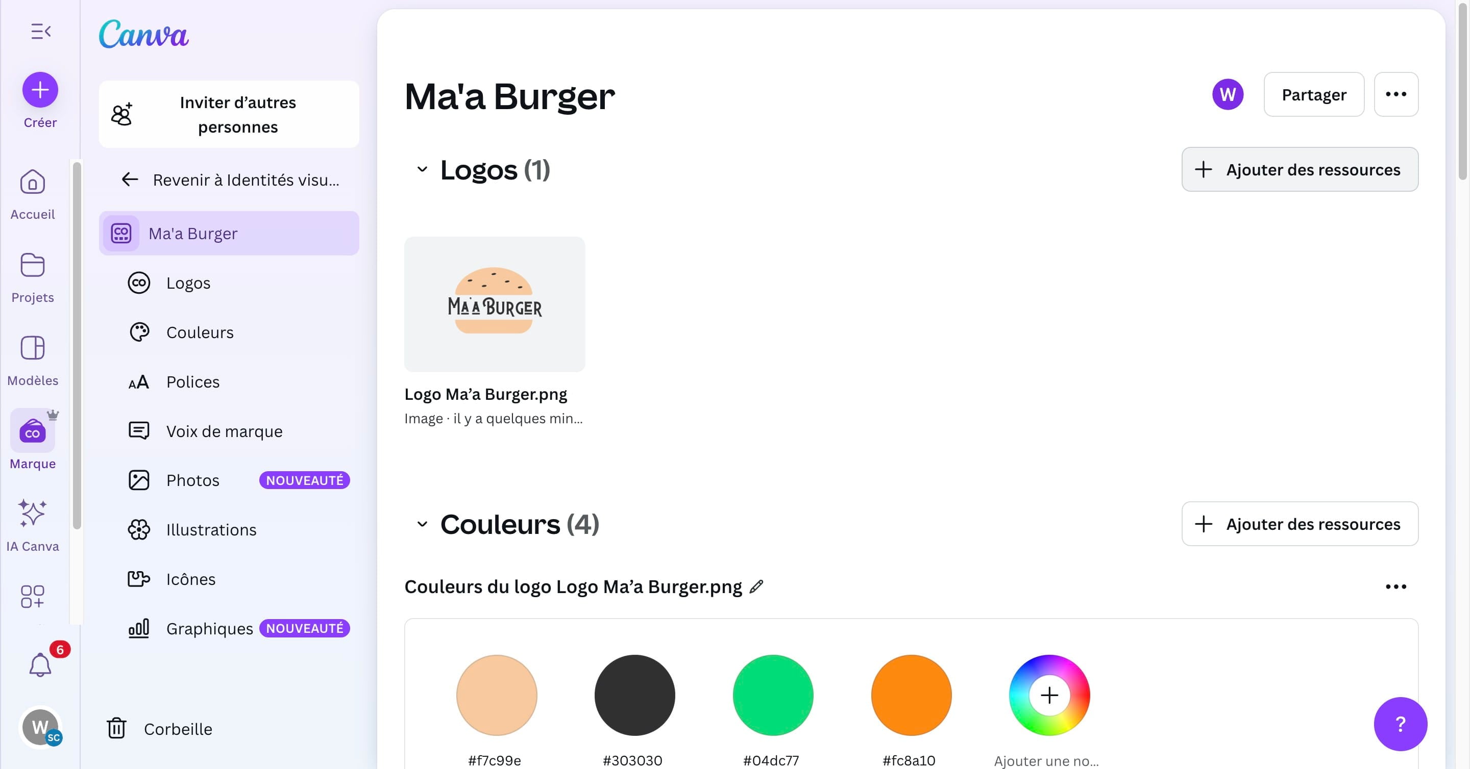 L'identité de la marque est prête et peut être modifiée n'importe quand. 🚀