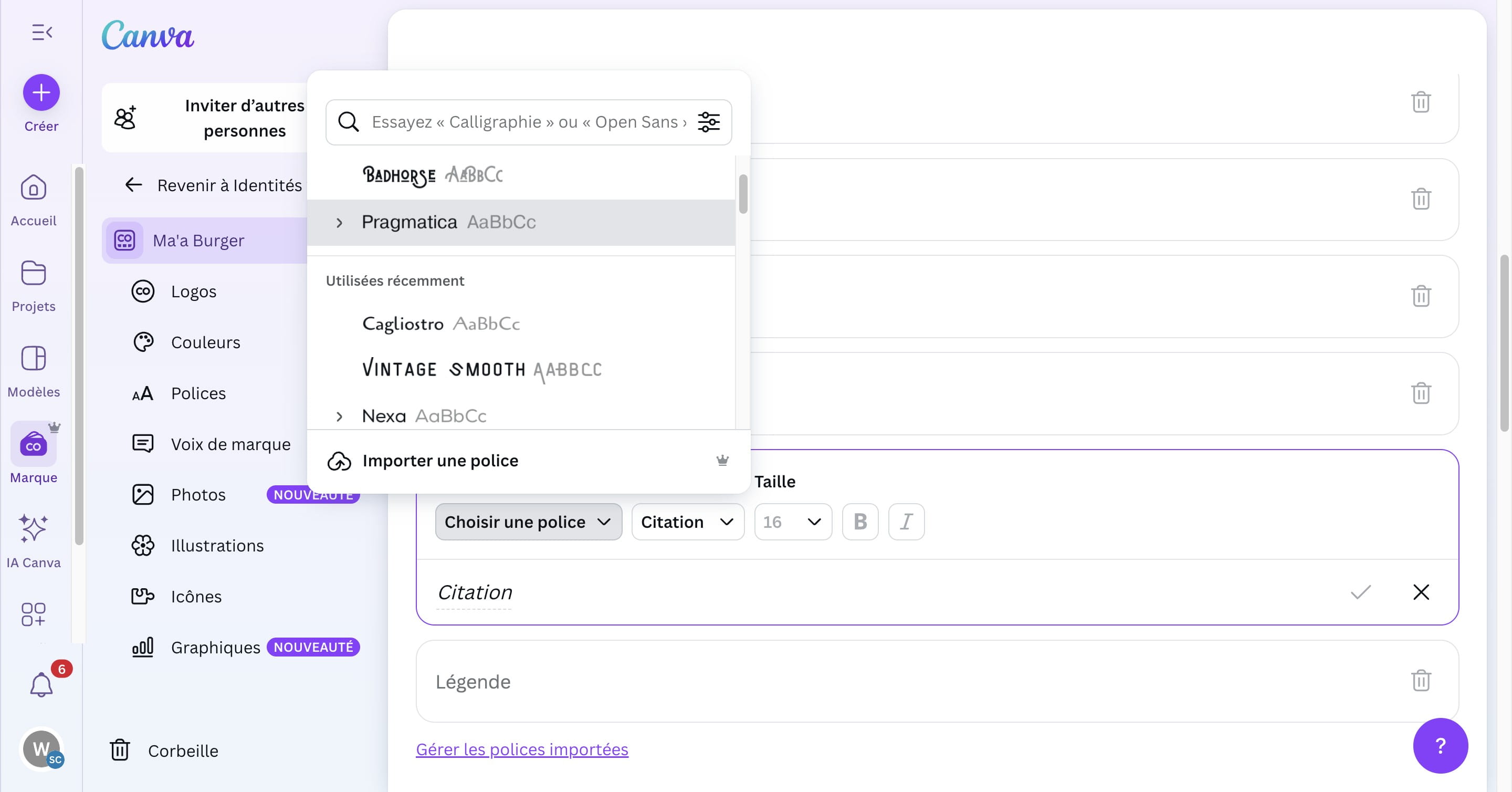 Cliquer sur cette icone