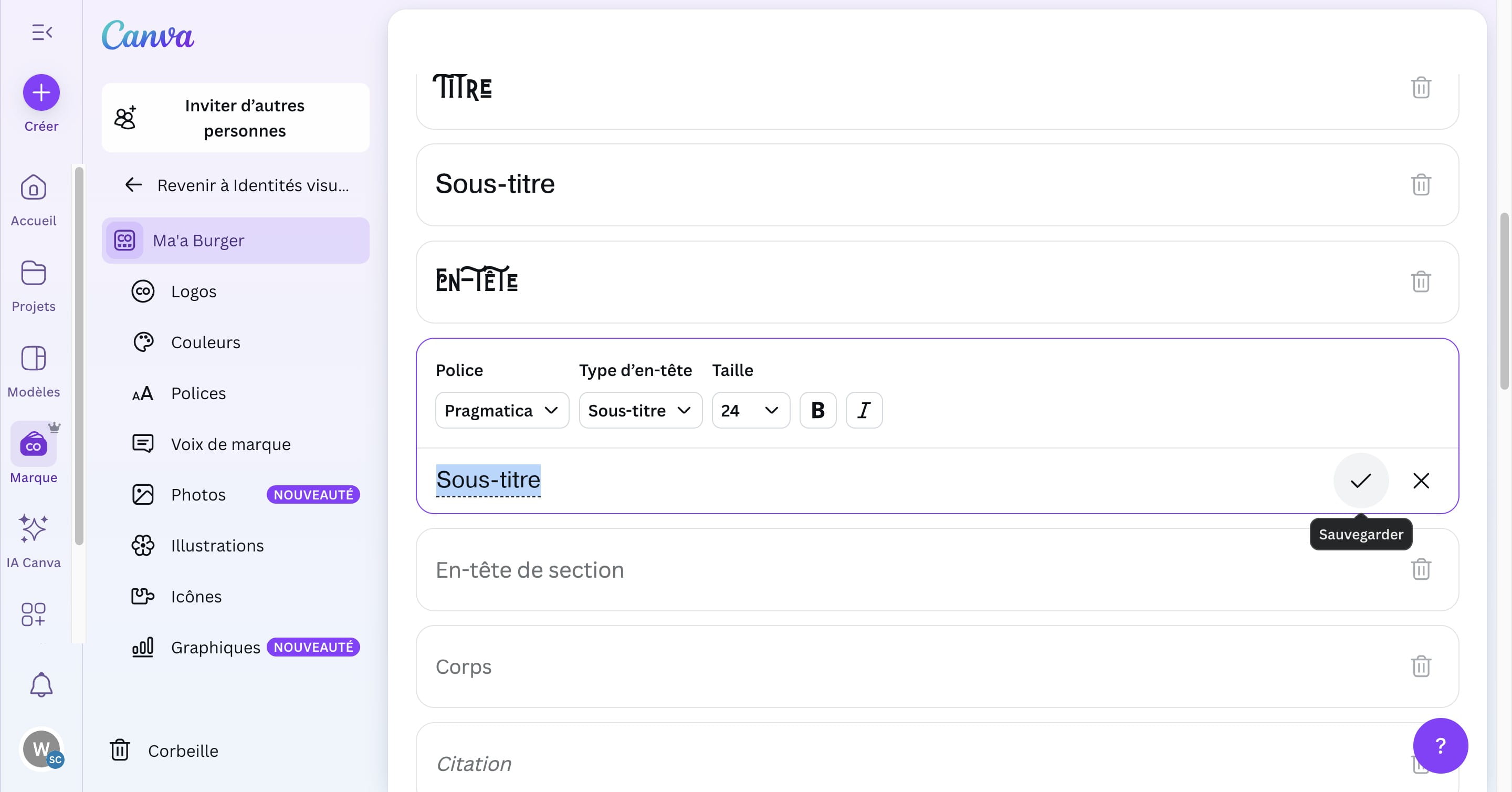Cliquer sur cette icone
