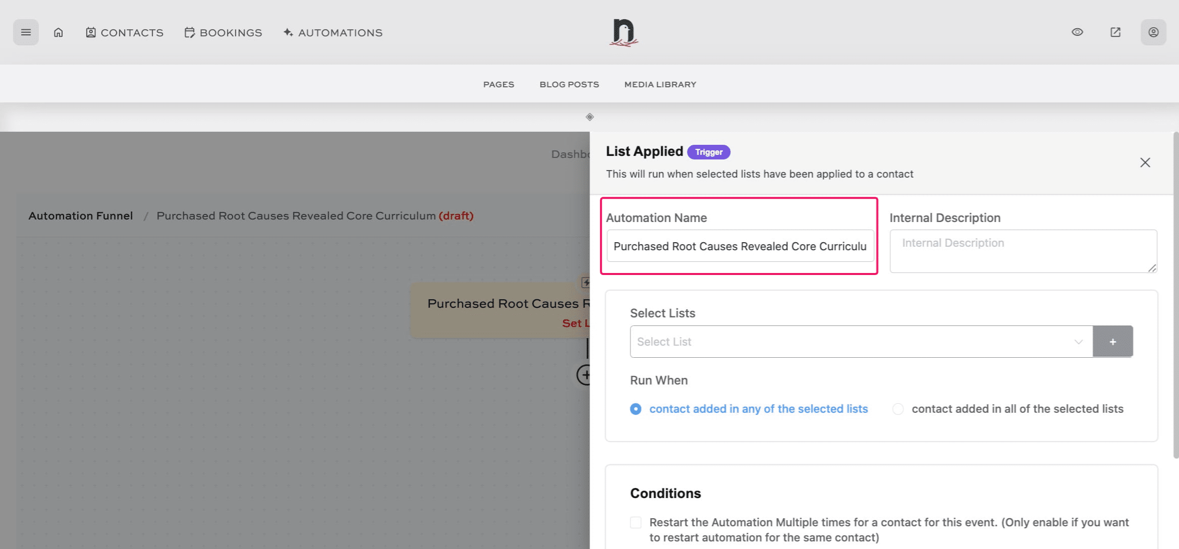 Give the automation a name
