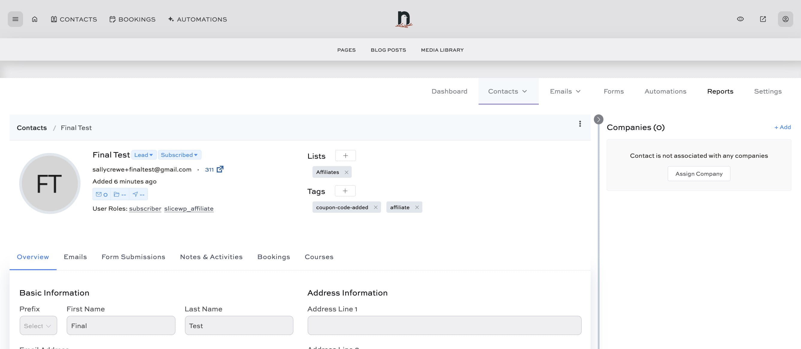 The addition of the tag triggers automatically their welcome emails. You are done! 🚀