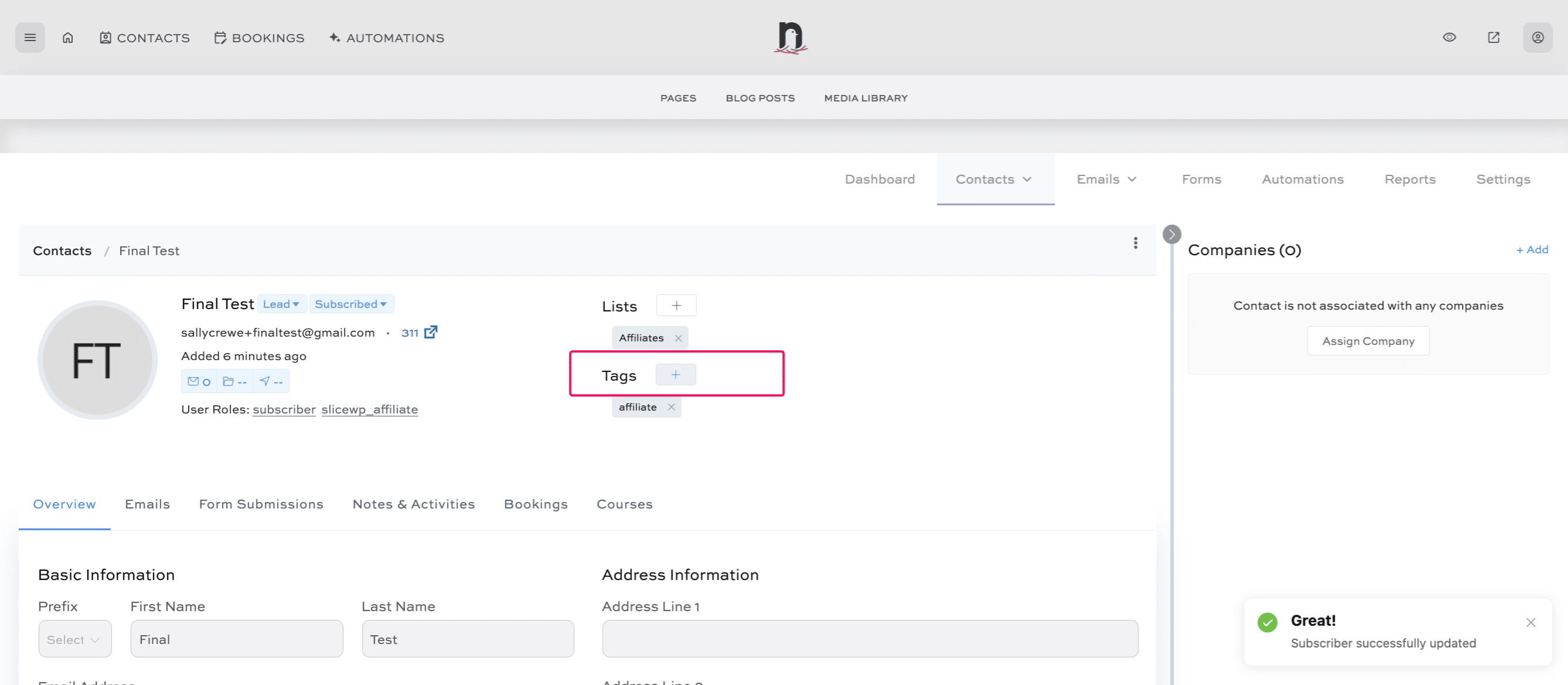Scroll back up that page, and click the '+' next to 'Tags'