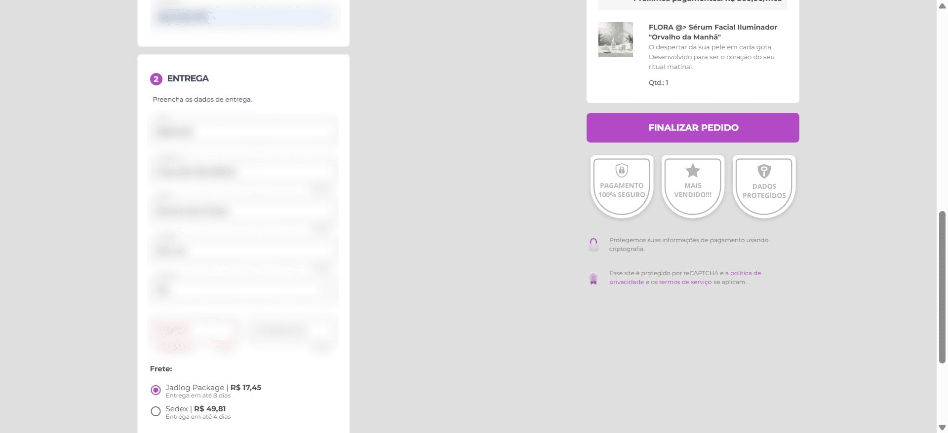 Pronto! O frete já estará sendo exibido corretamente no checkout.