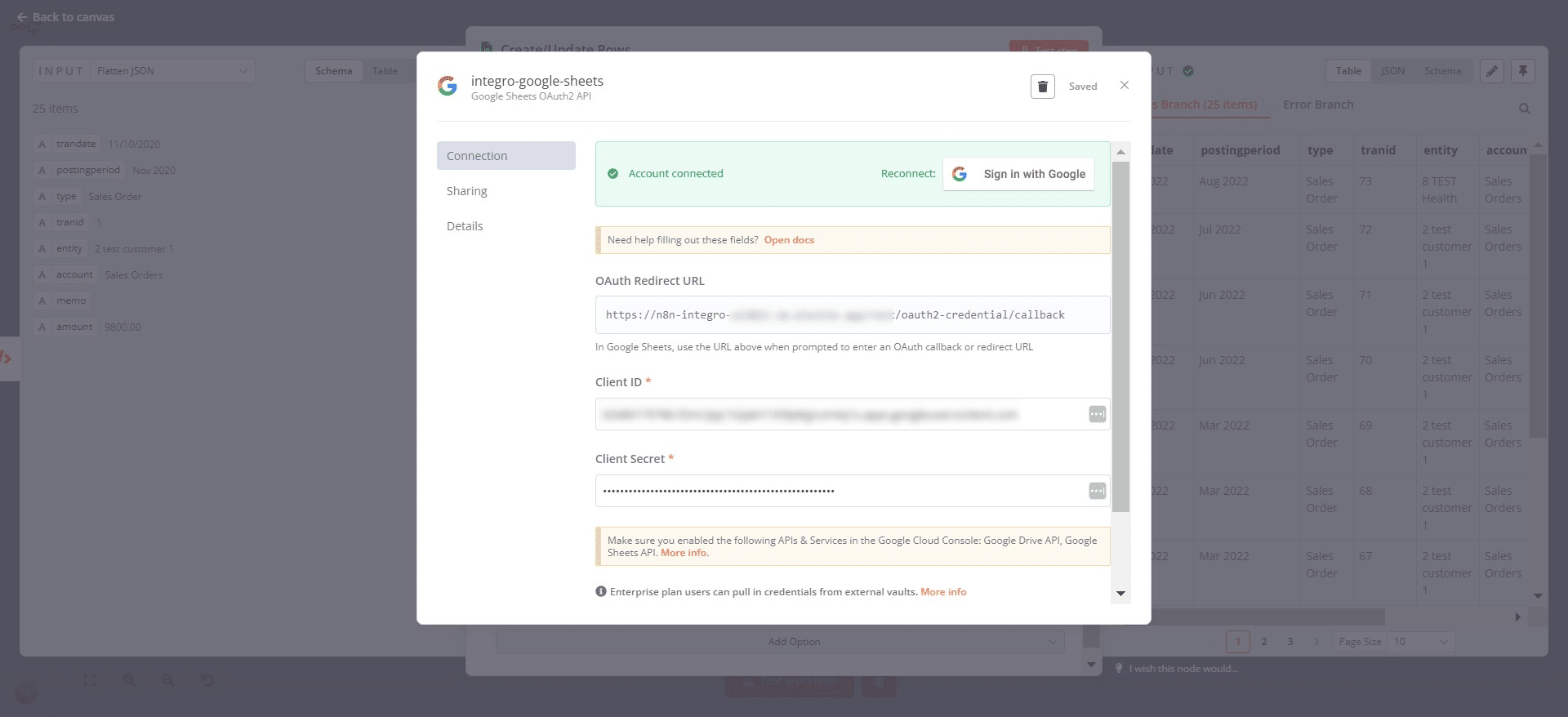 Click on "Sign in with Google"