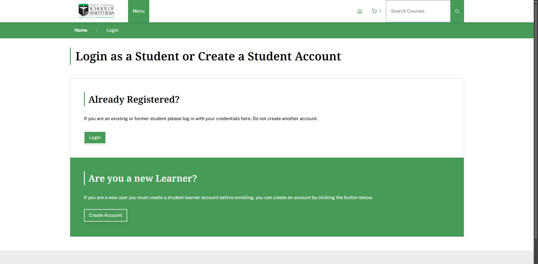 Click on "Create Account"