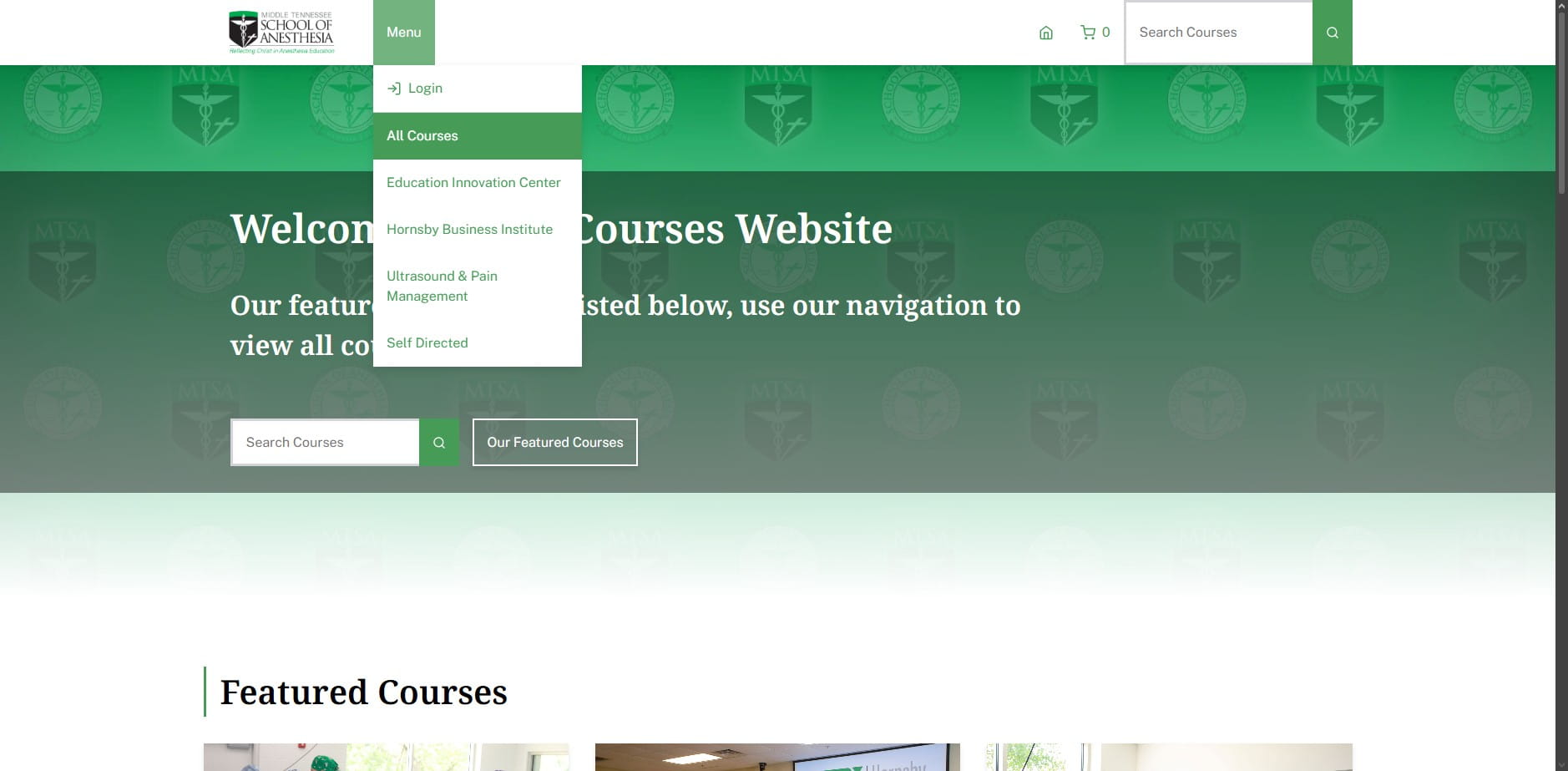 Click on "All Courses"