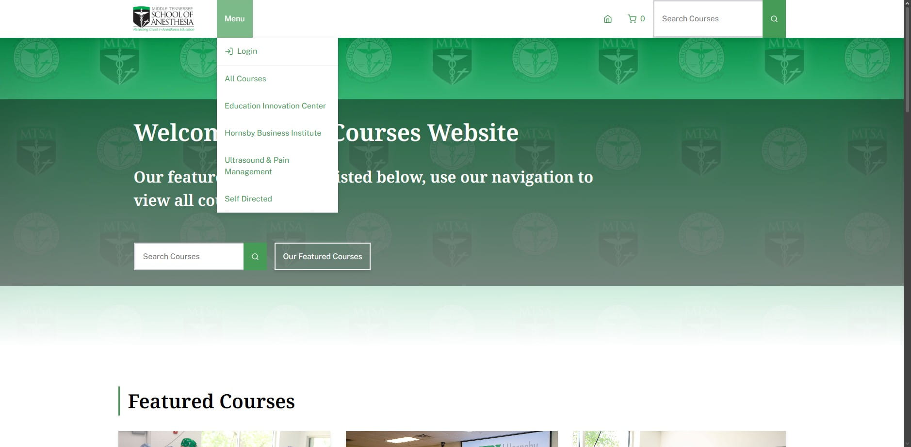 Click on "Menu"