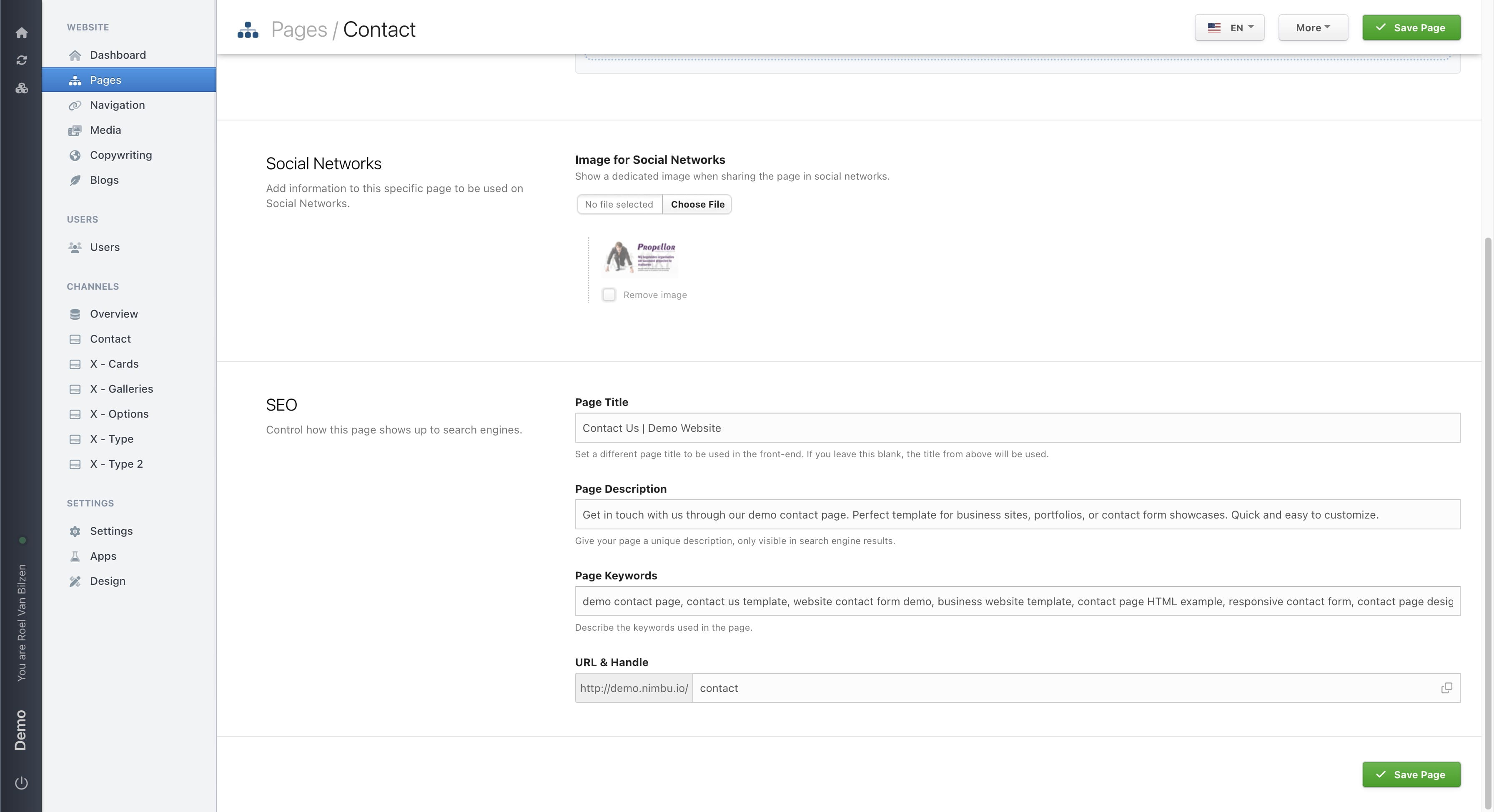 If an image is outdated, you can choose a new file to upload. This will overwrite the previous image. Or check "Remove image" to remove the image.