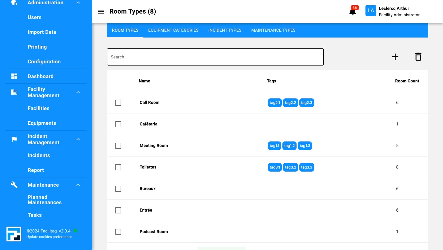 Search for the Room Type using the Search Bar