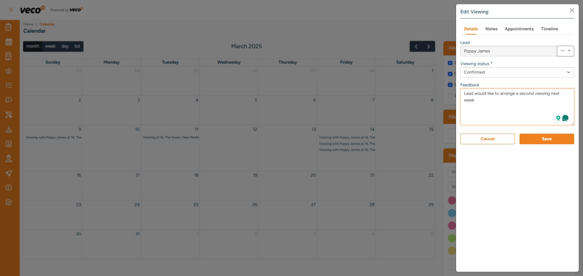 Then select 'Appointments'