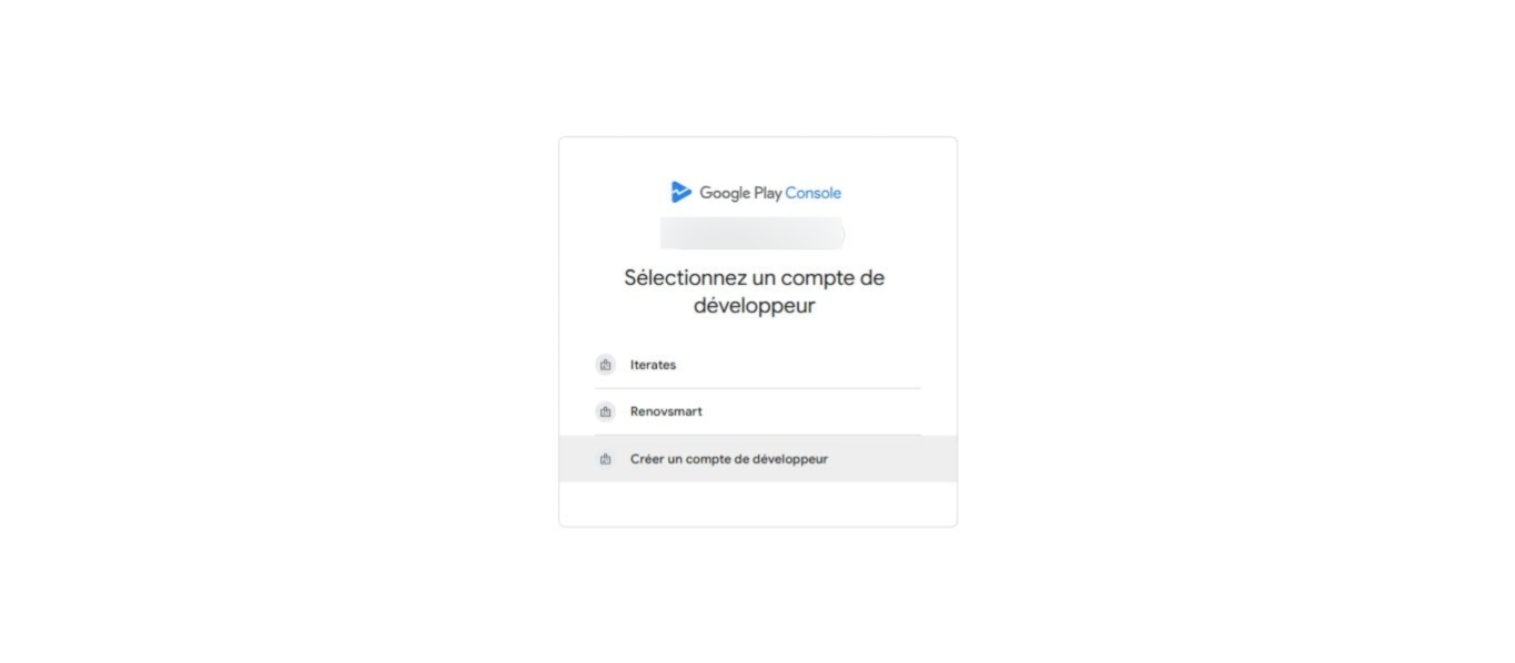 Cliquer sur "Créer un compte de développeur"