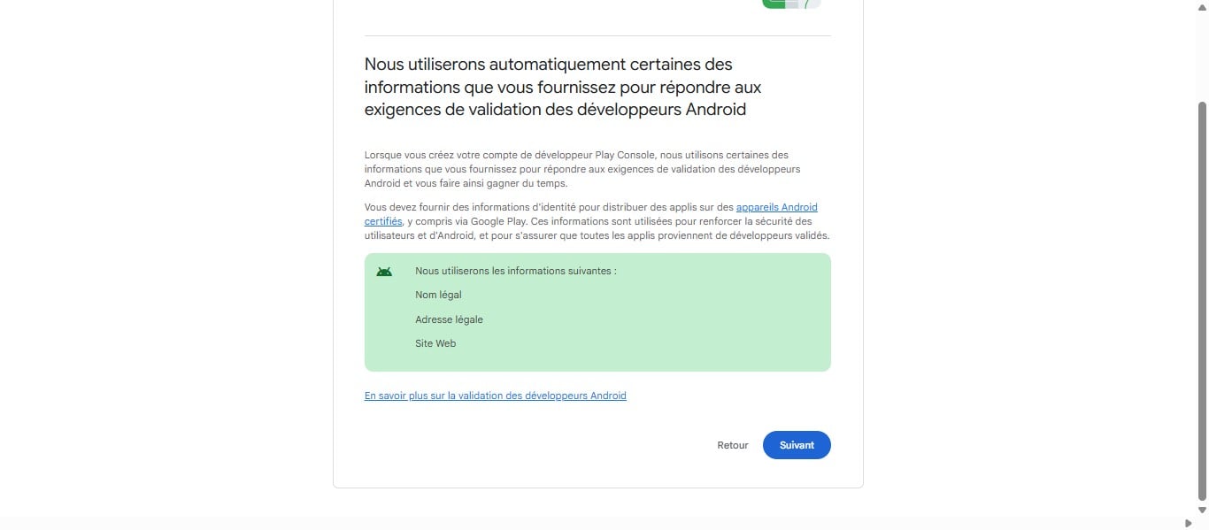 Cliquer sur "Suivant"