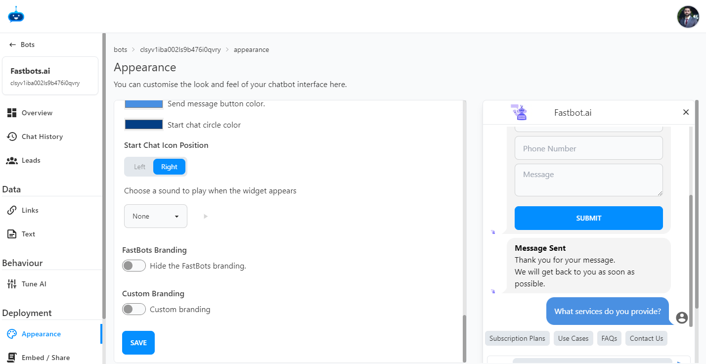 You can also alert people to the chatbot on your website by playing a sound when the visitor first arrives.