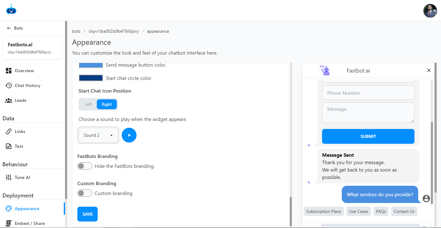 You can choose a sound from the drop-down menu. You use this "Icon" to test the sound.