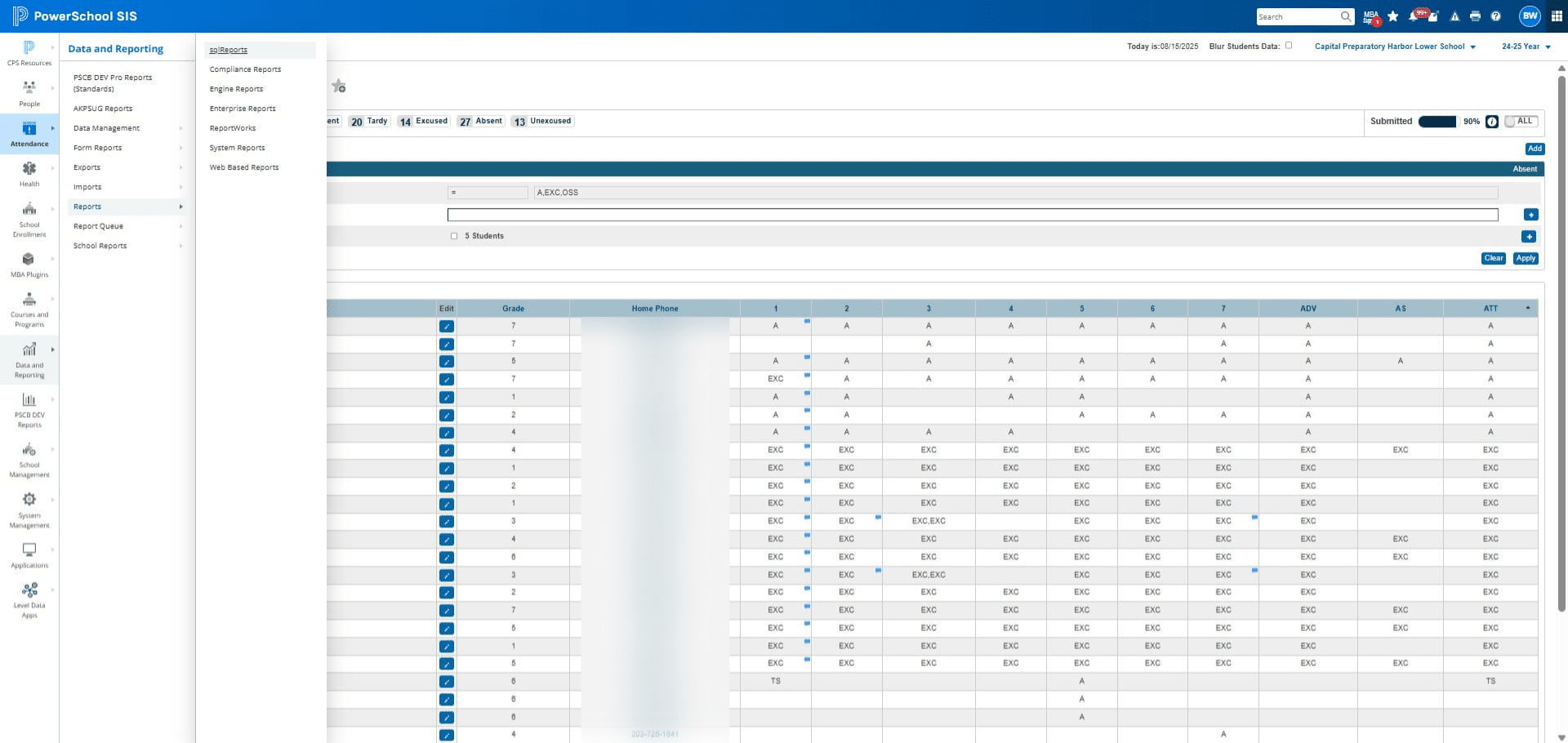 Click on "sqlReports"