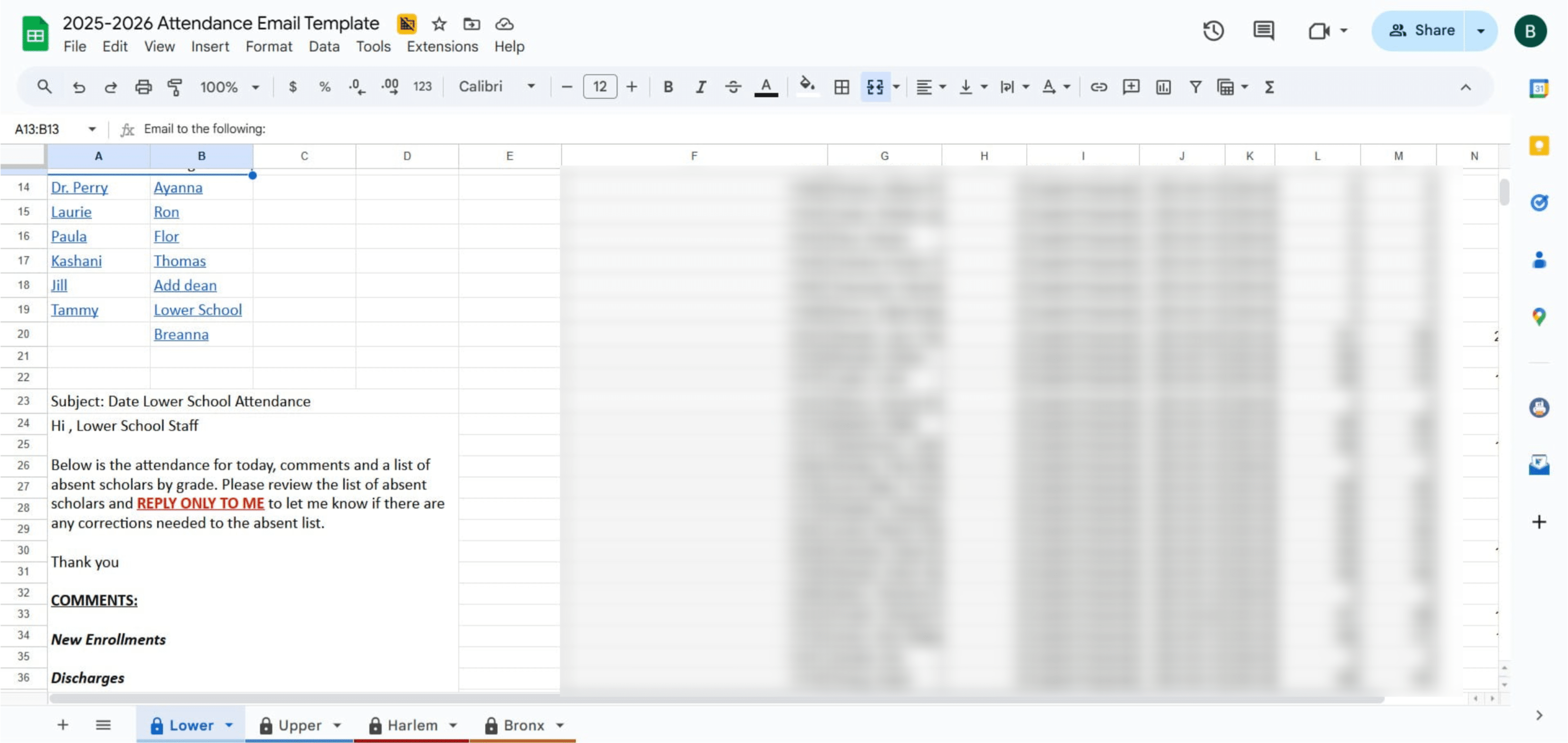 Copy the Email Template Information