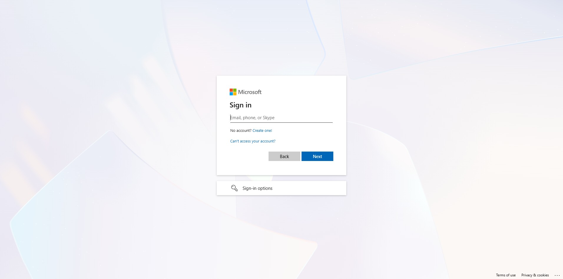 Click here
A Microsoft Sign In window will open. Click on the email, phone, or Skype field and enter your Microsoft account email address. Then click "Next" to proceed with the authentication flow and grant Alygn access to your calendar.