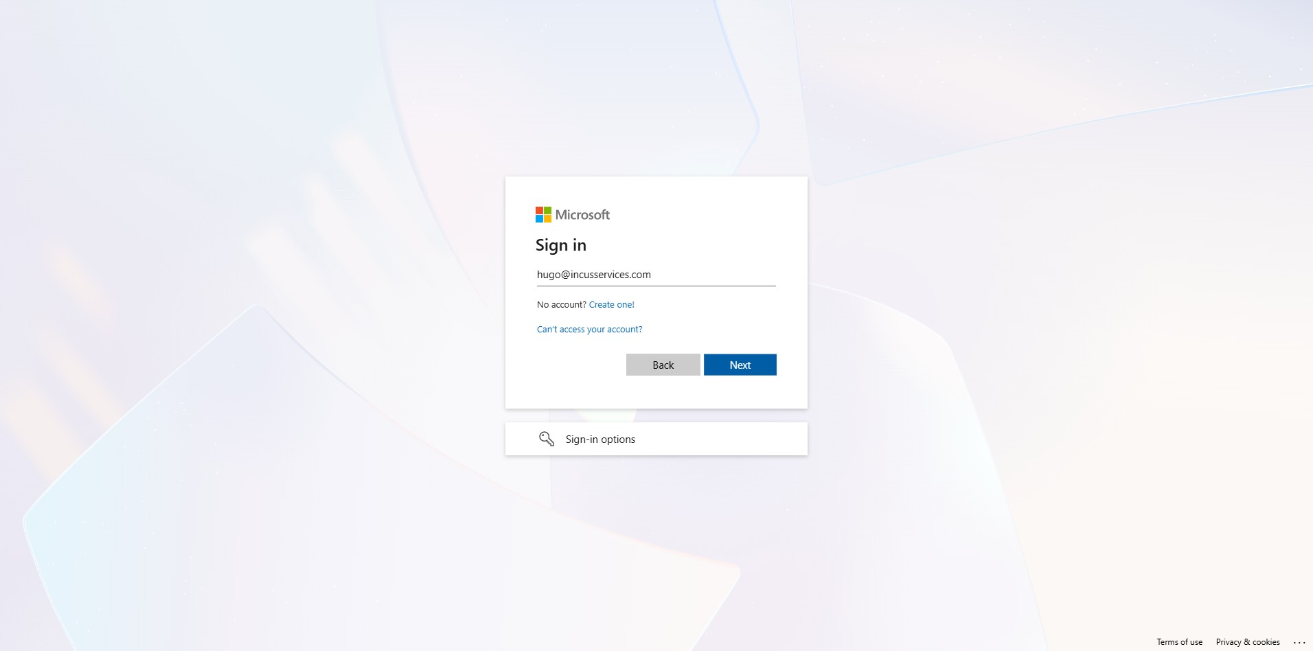 Click here
After entering your Microsoft email address, click the "Next" button to continue. You will be prompted to enter your password and may need to complete a multi-factor authentication step. Once signed in, Microsoft will ask you to grant Alygn permission to access your calendar.