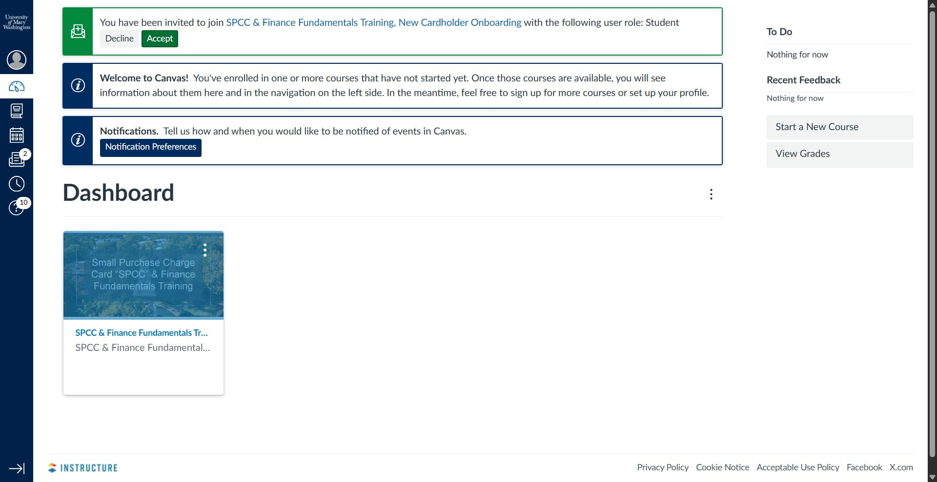 Once you complete the Duo Mobile authentication, Click on "Accept" to accept the Course invitation.