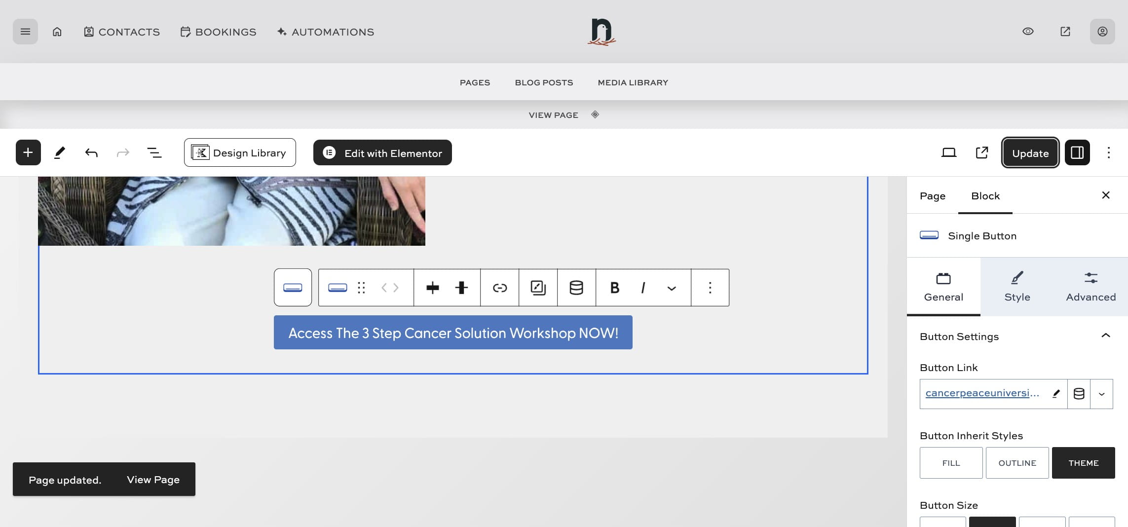 Click on "View Page"