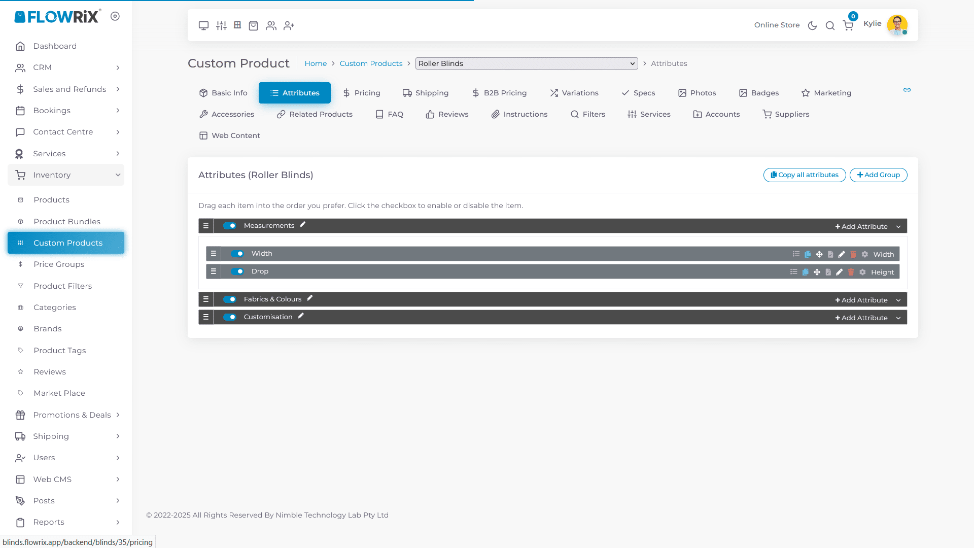 Click on **Pricing** tab