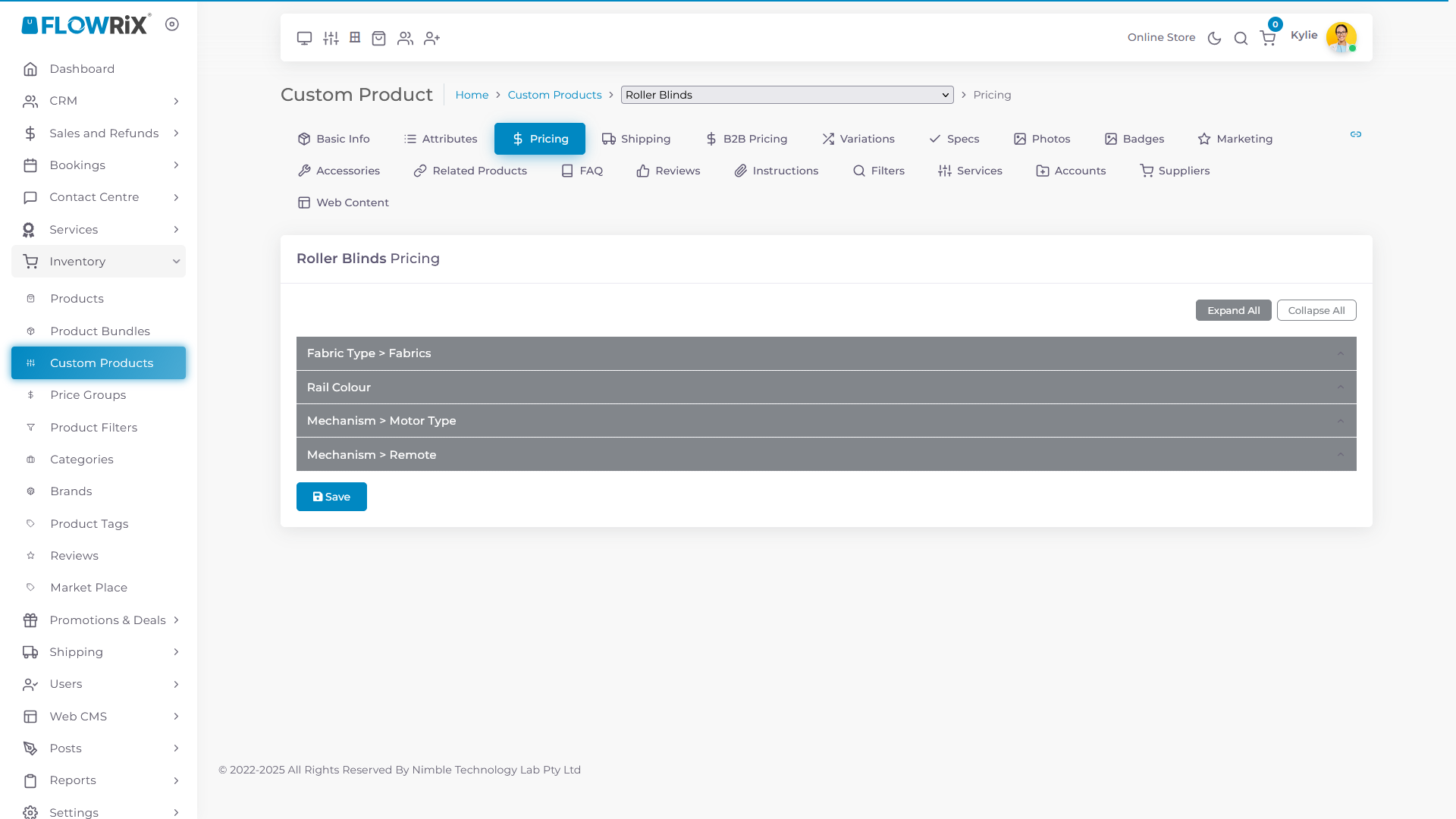 You can see all four attributes are now available under pricing tab