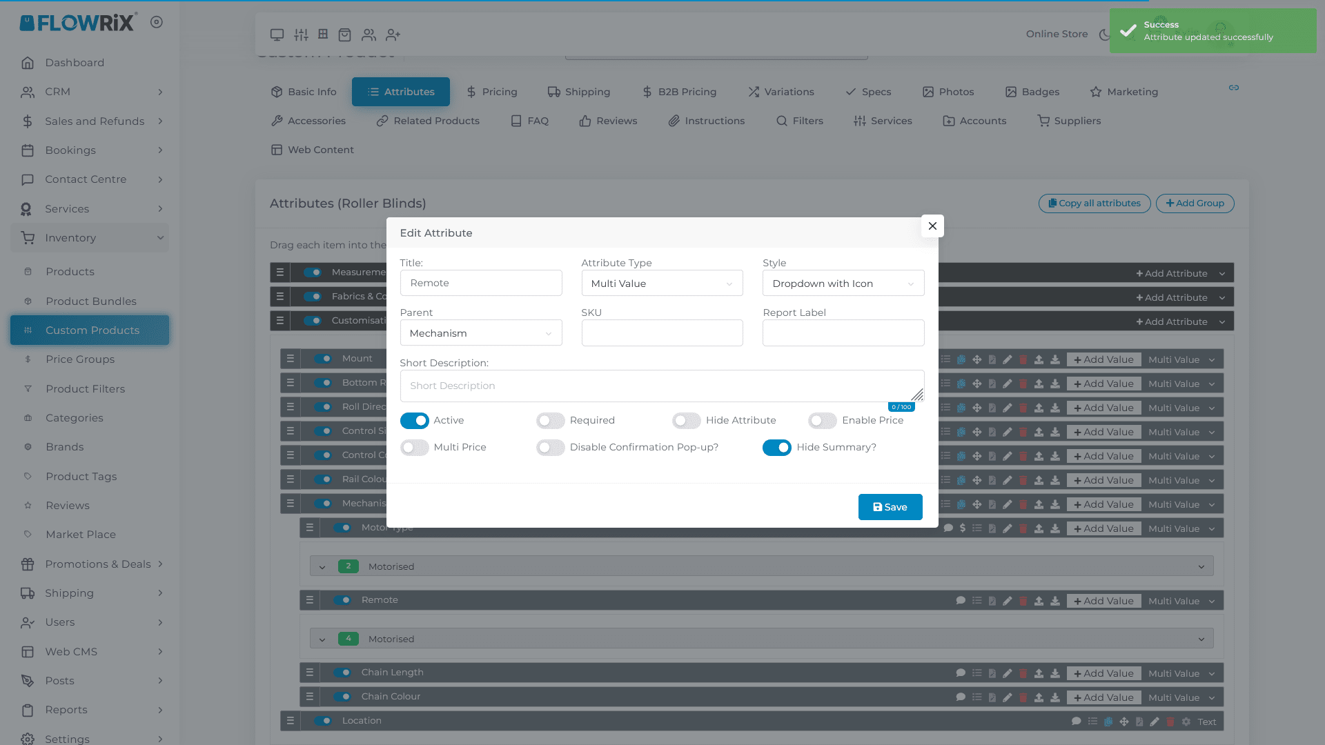 Turn on the toggle for **Enable Price**