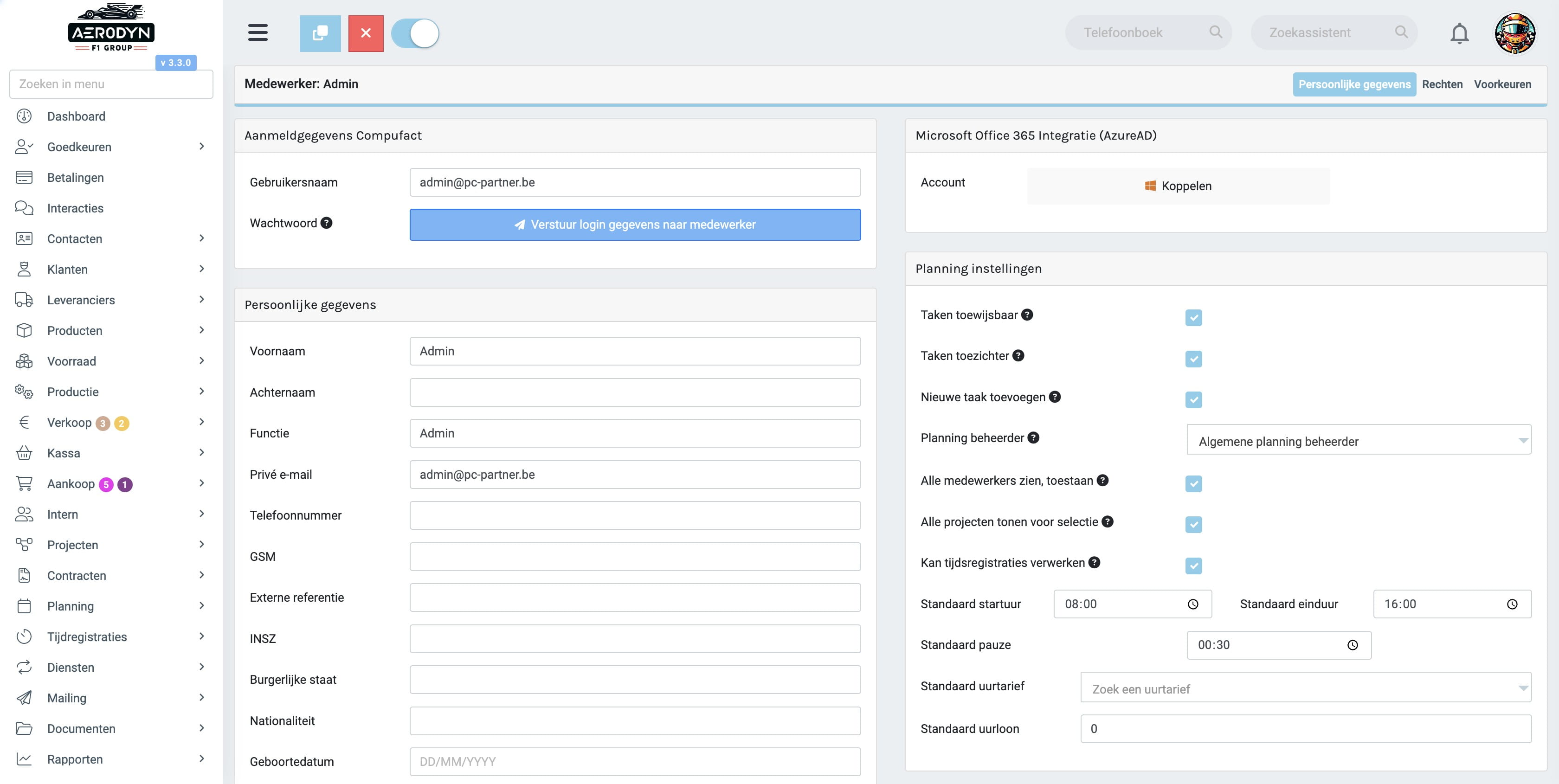 Klok op "Koppelen" en koppel je Office 365 account