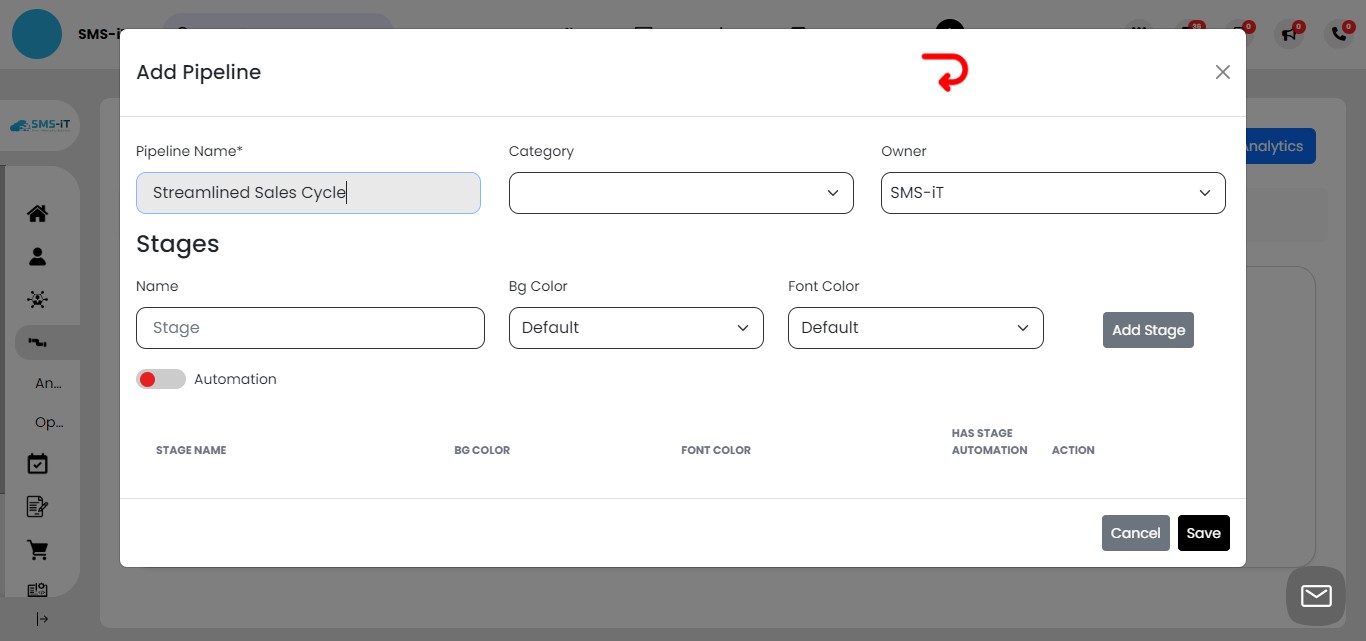 To create a new pipeline, start by giving it a descriptive name that represents its purpose or sales approach.