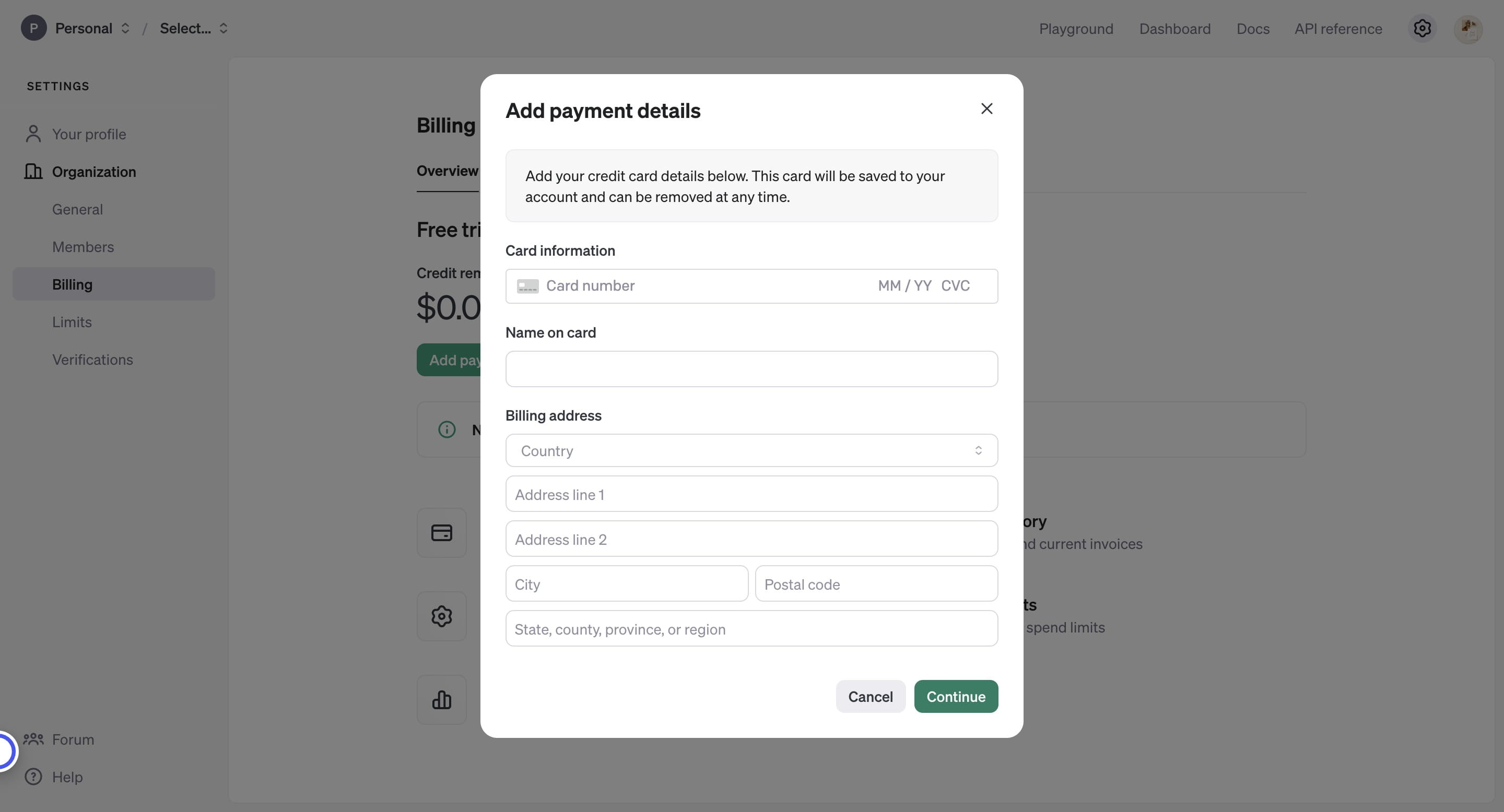 Click on "Continue" and your payment method has been added 🚀