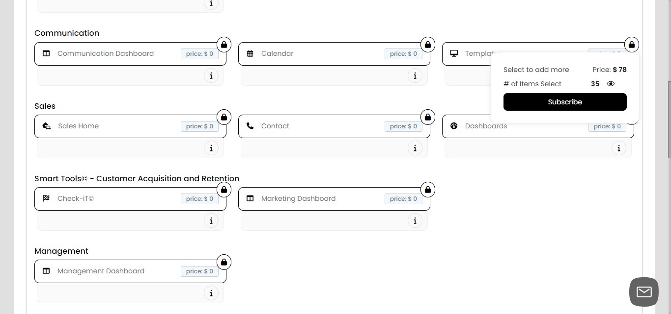 Understanding base features:
Base features are included in all plans at no additional cost. They include:
    - Dashboards and activity logs
    - Timelines
    - Reports
    - Profile and company setups
    - Account settings

These features are crucial for the core functionality of your CRM and integrate all other tools and features.