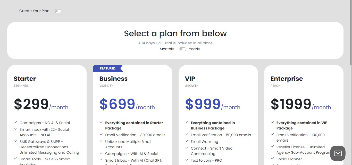 Accessing your SAAS-iT dashboard:
     1. Log in using the credentials sent to your email
     2. Once on the dashboard, locate the "Create Your Plan" toggle
     3. Switch the toggle to the "On" position to begin customizing your plan**