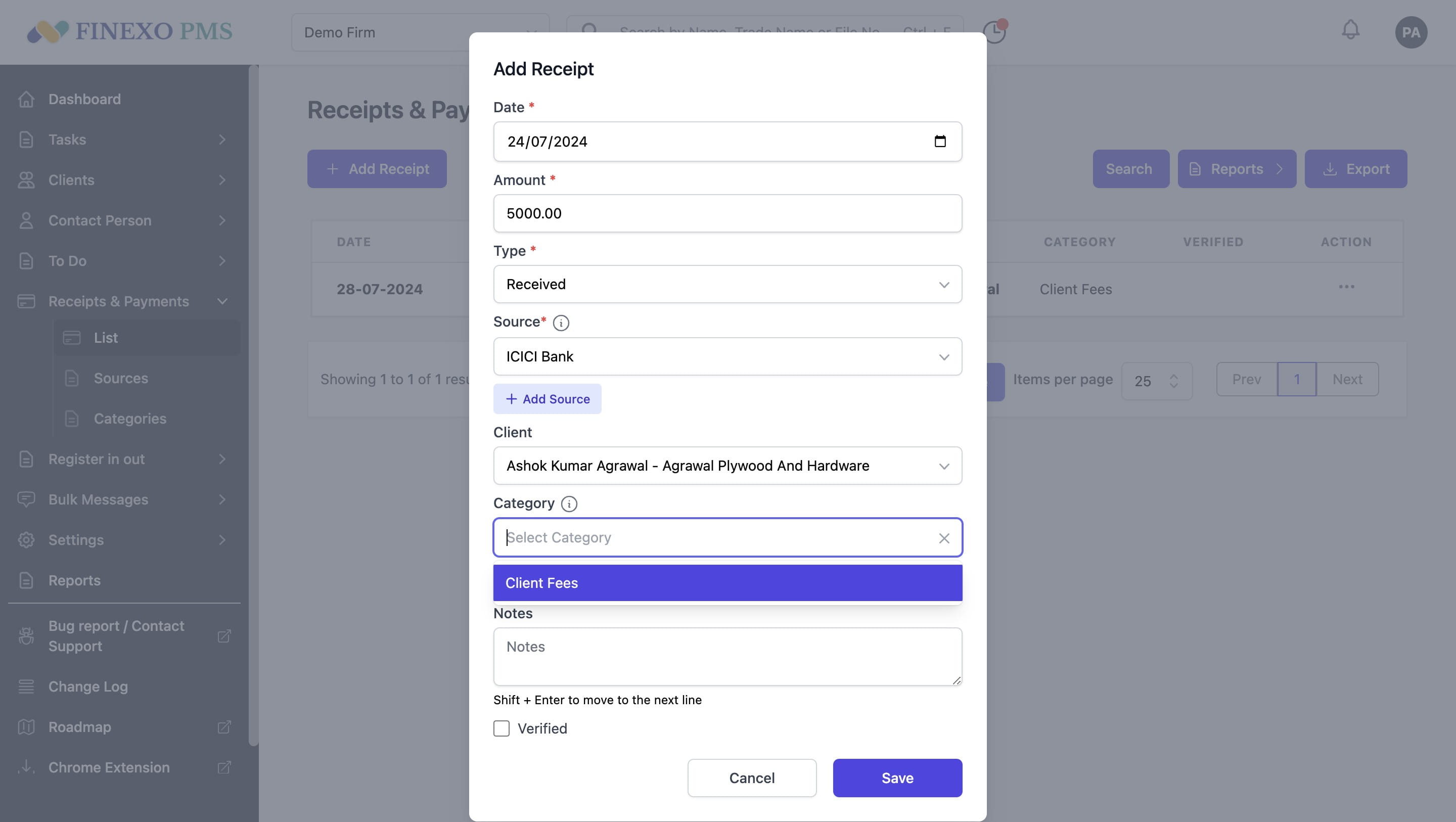 Select category (optional)