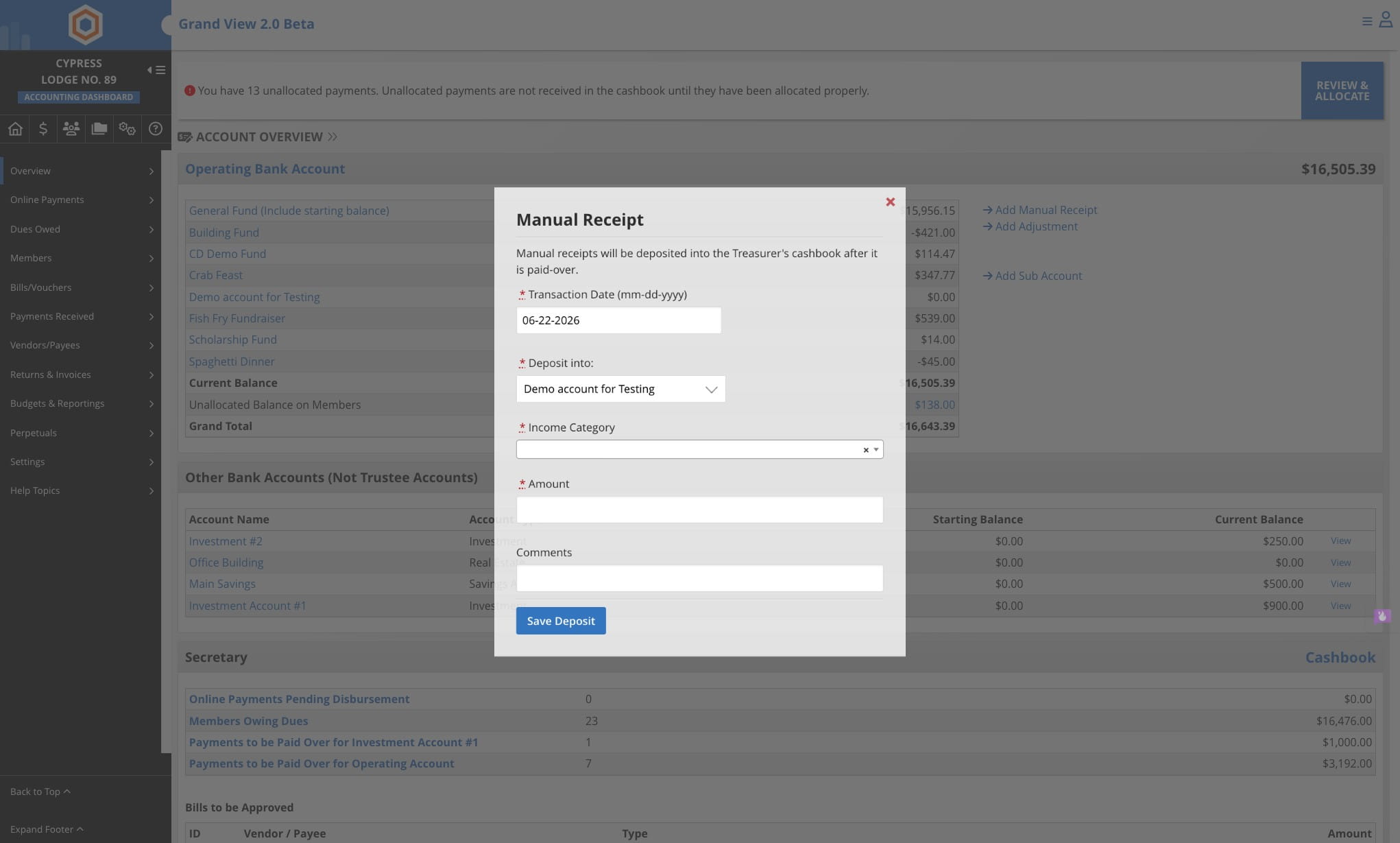Select the Income Category