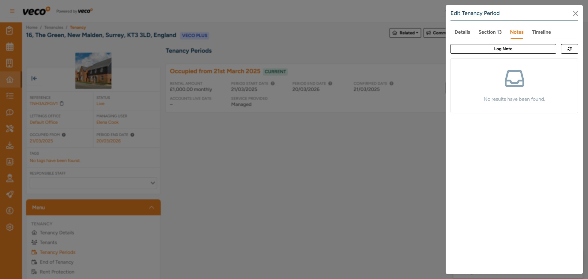 Notes will display here