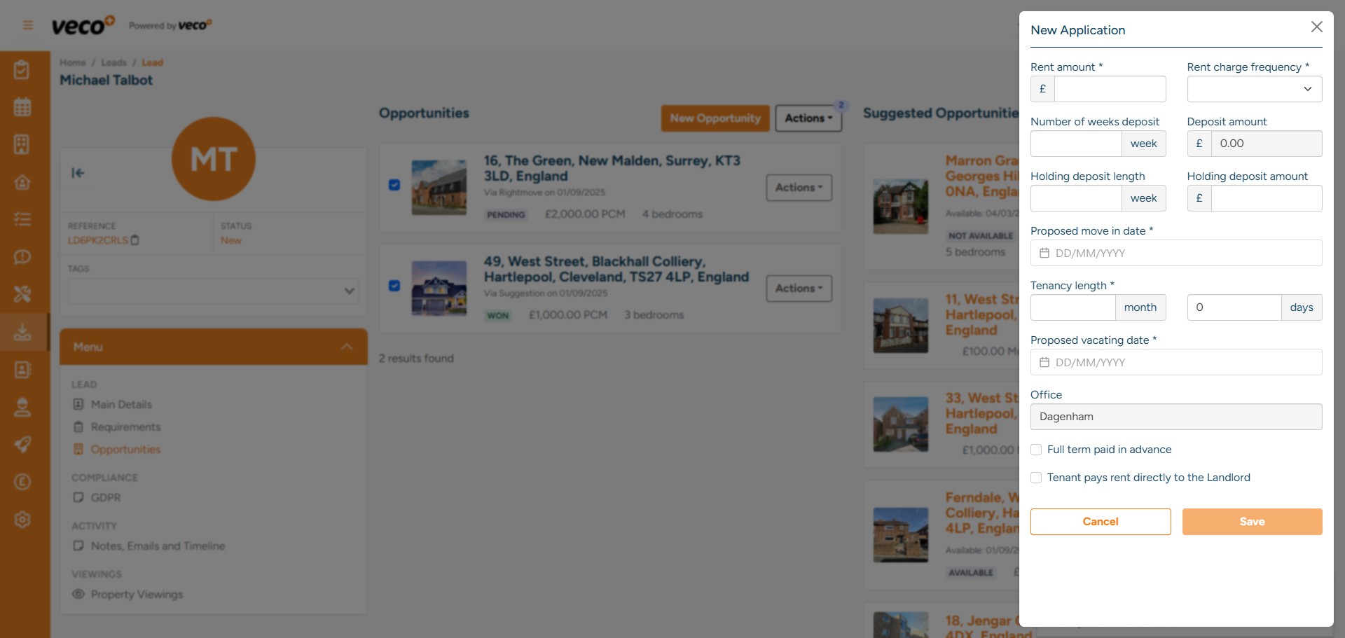 You will need to populate all relevant information and select 'Save'