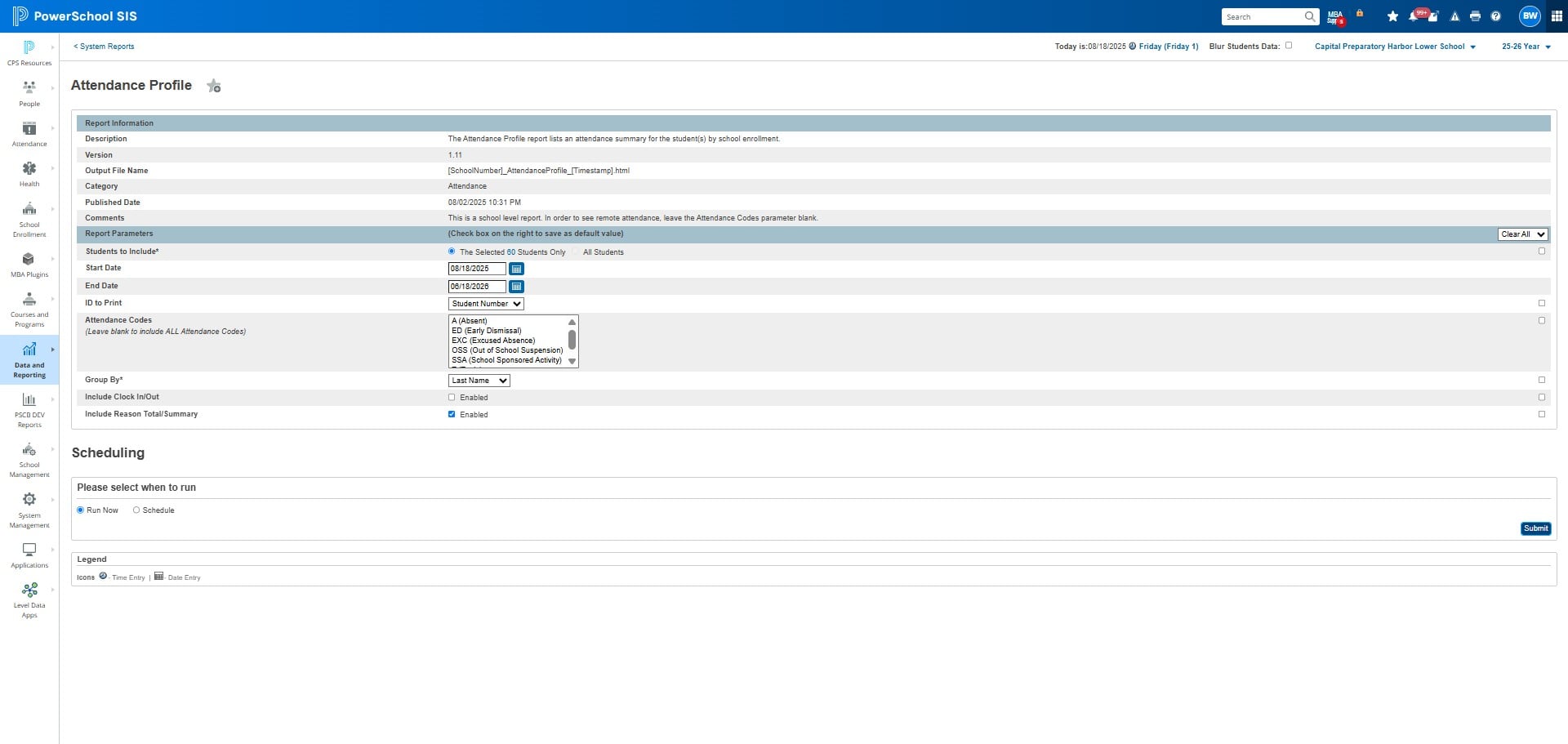 Make sure the "Include Reason Total/Summary" option is selected.