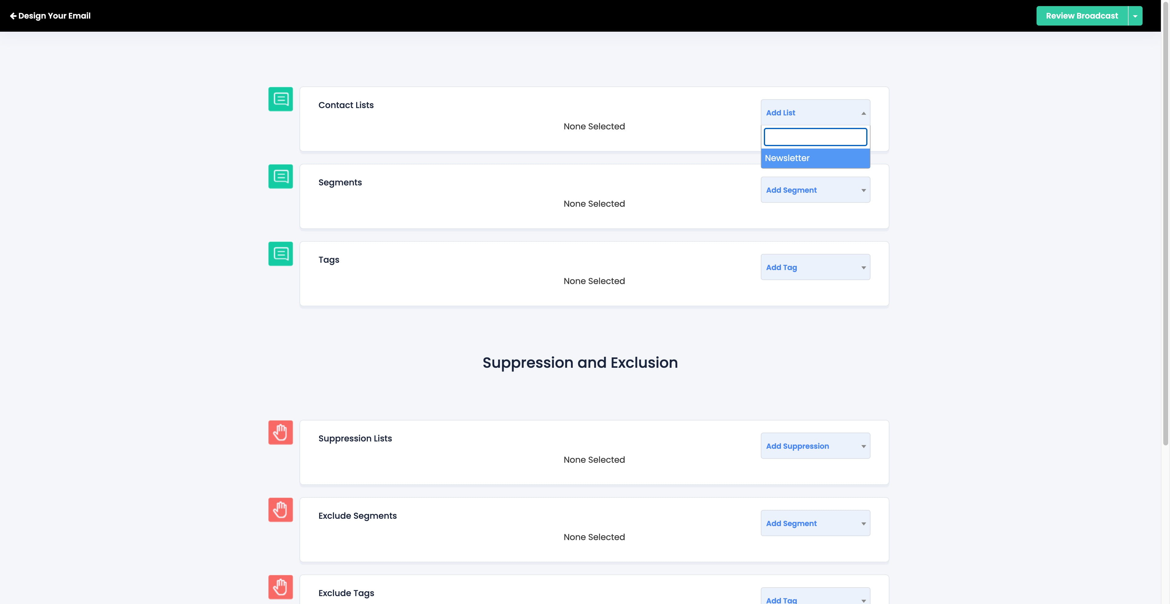 Click on "Newsletter"